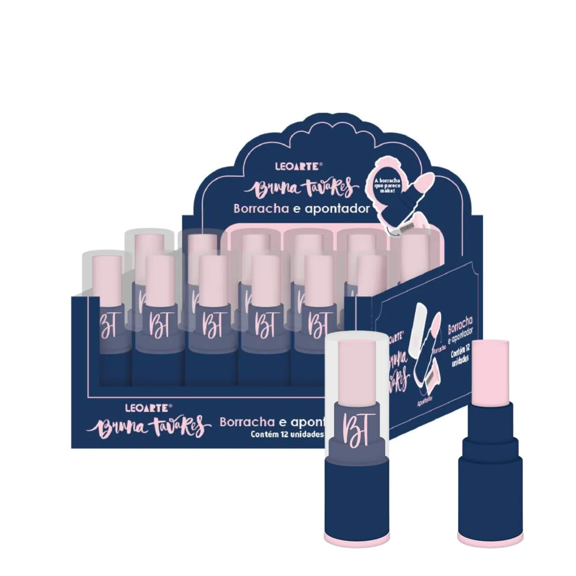 COMP Kit Bruna Tavares Caneta Esferográfica + Lapiseira 0.7 + Borracha e Apontador com Depósito