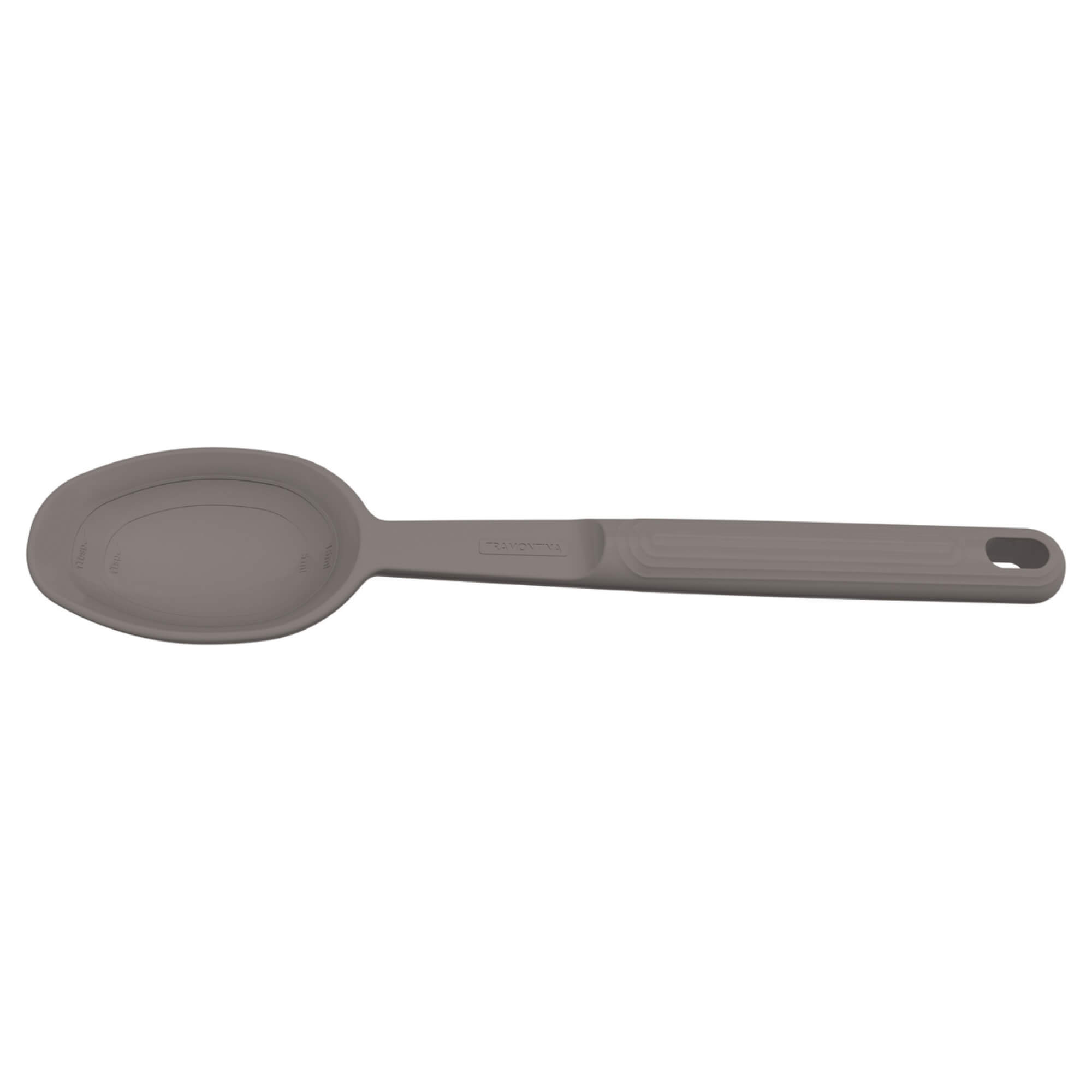 COMP Kit Utensílios Silicone Tramontina Softta Cinza Escumadeira, Colher, Concha e Espátula