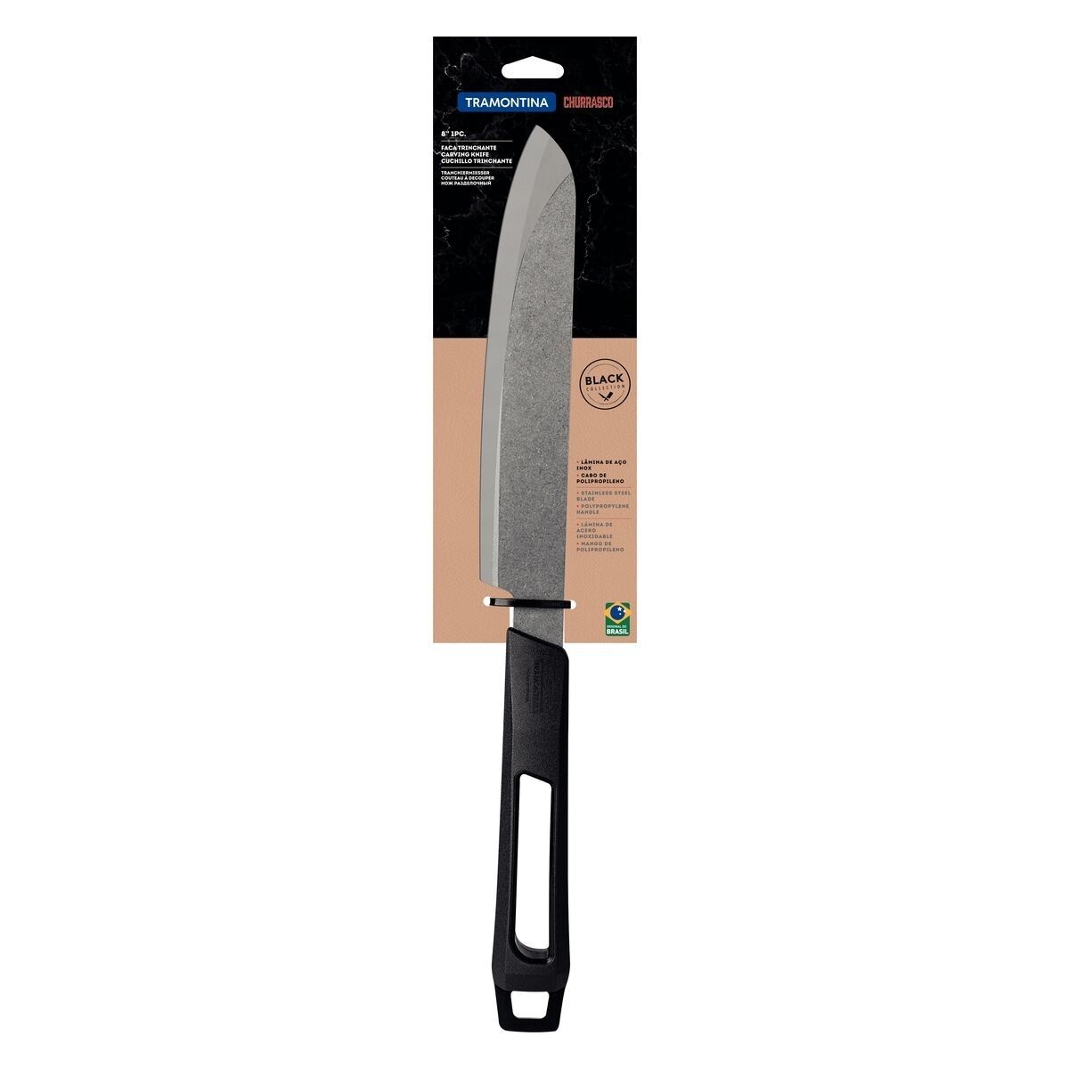 COMP Kit Churrasco Trinchante Garfo + Faca Tramontina