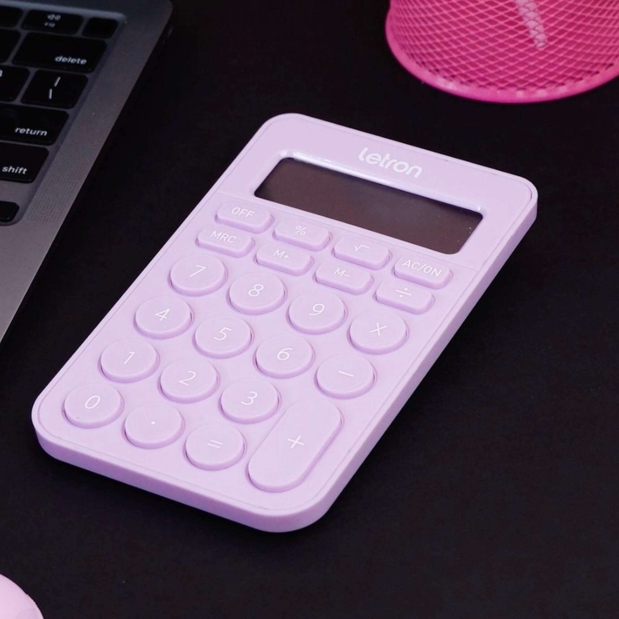 COMP Kit Material Escolar Hello Kitty e Donuts + Calculadora Lilás