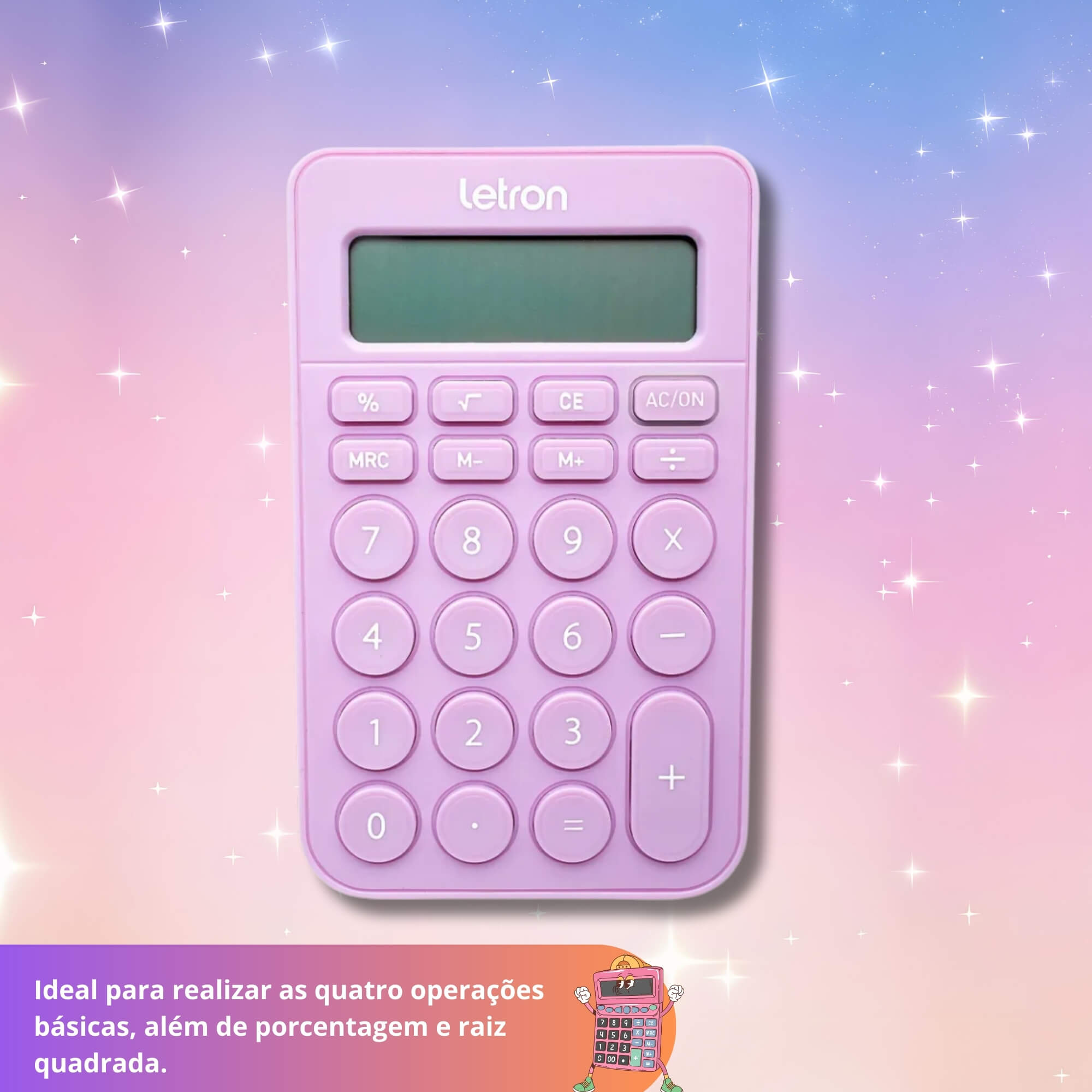 COMP Kit Material Escolar Hello Kitty e Donuts + Calculadora Lilás