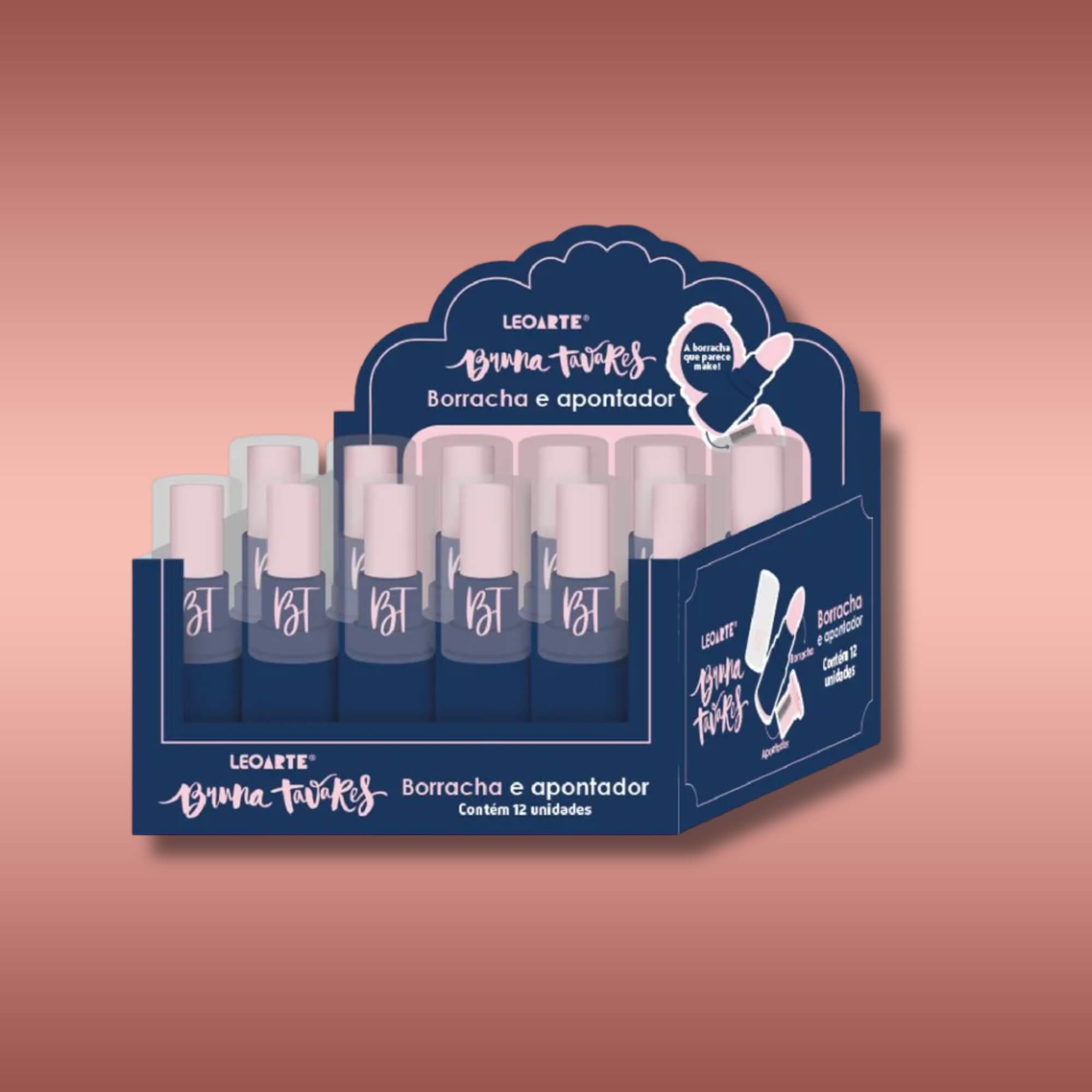 COMP Kit Papelaria Bruna Tavares Leonora: Display Canetas, Lapiseiras, Lápis Borracha e  Apontador