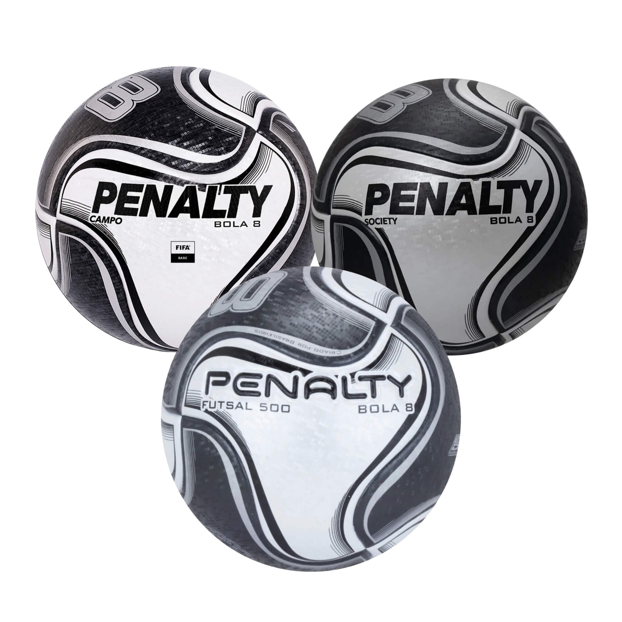 VAR Bola Penalty 8 X com 8 Gomos – Campo, Society ou Futsal (Escolha o modelo)