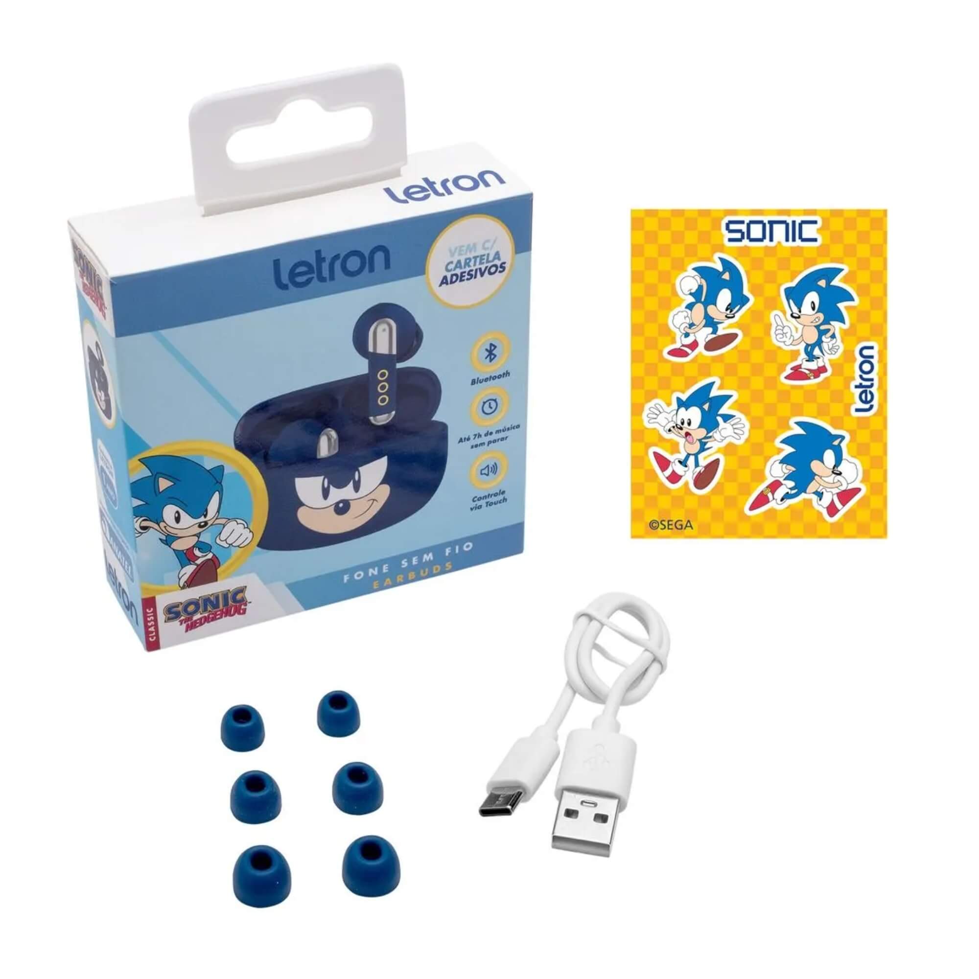 COMP Kit Sonic - Copo Térmico 500ml, Almofada 40x40 e Fone Bluetooth