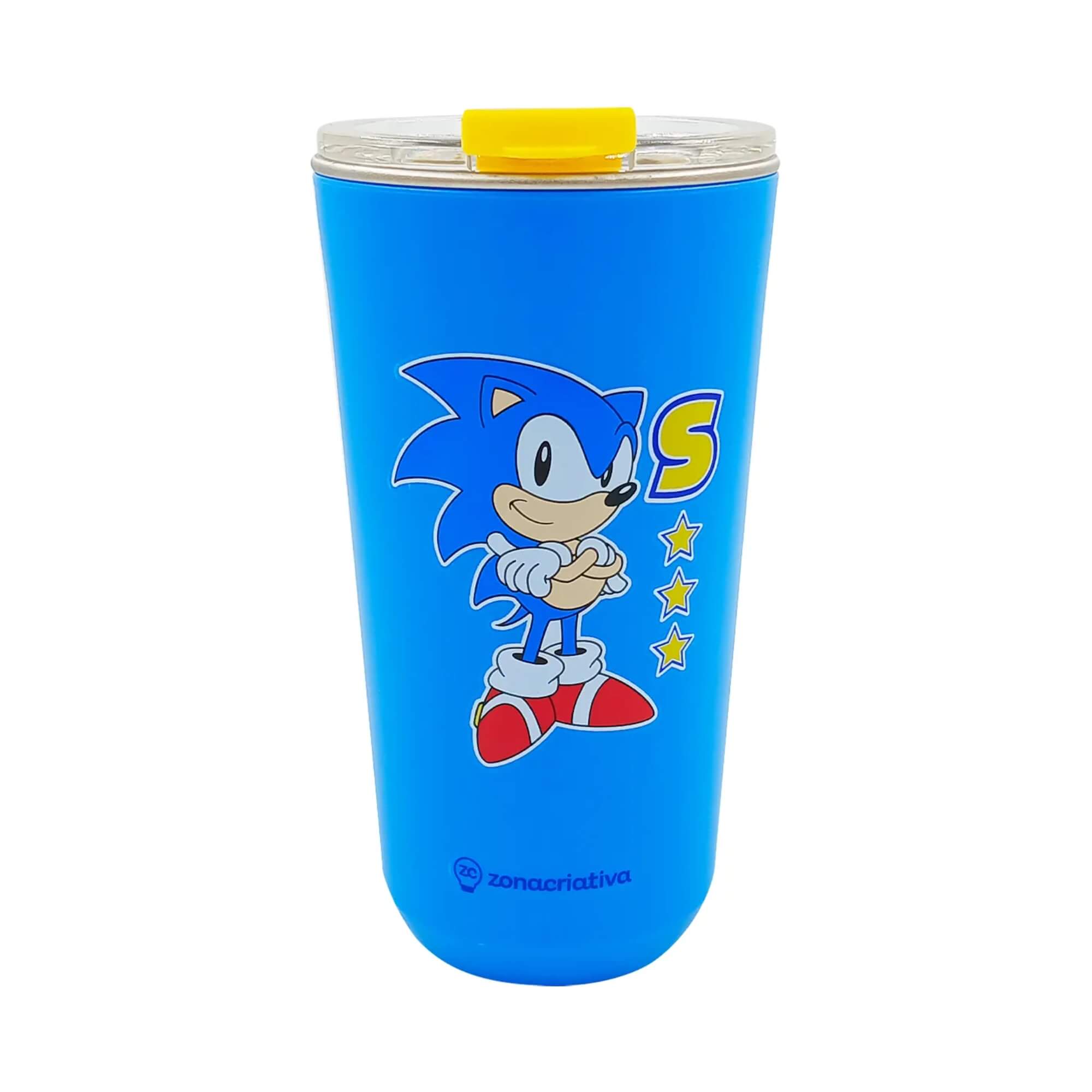 COMP Kit Sonic - Copo Térmico 500ml, Almofada 40x40 e Fone Bluetooth