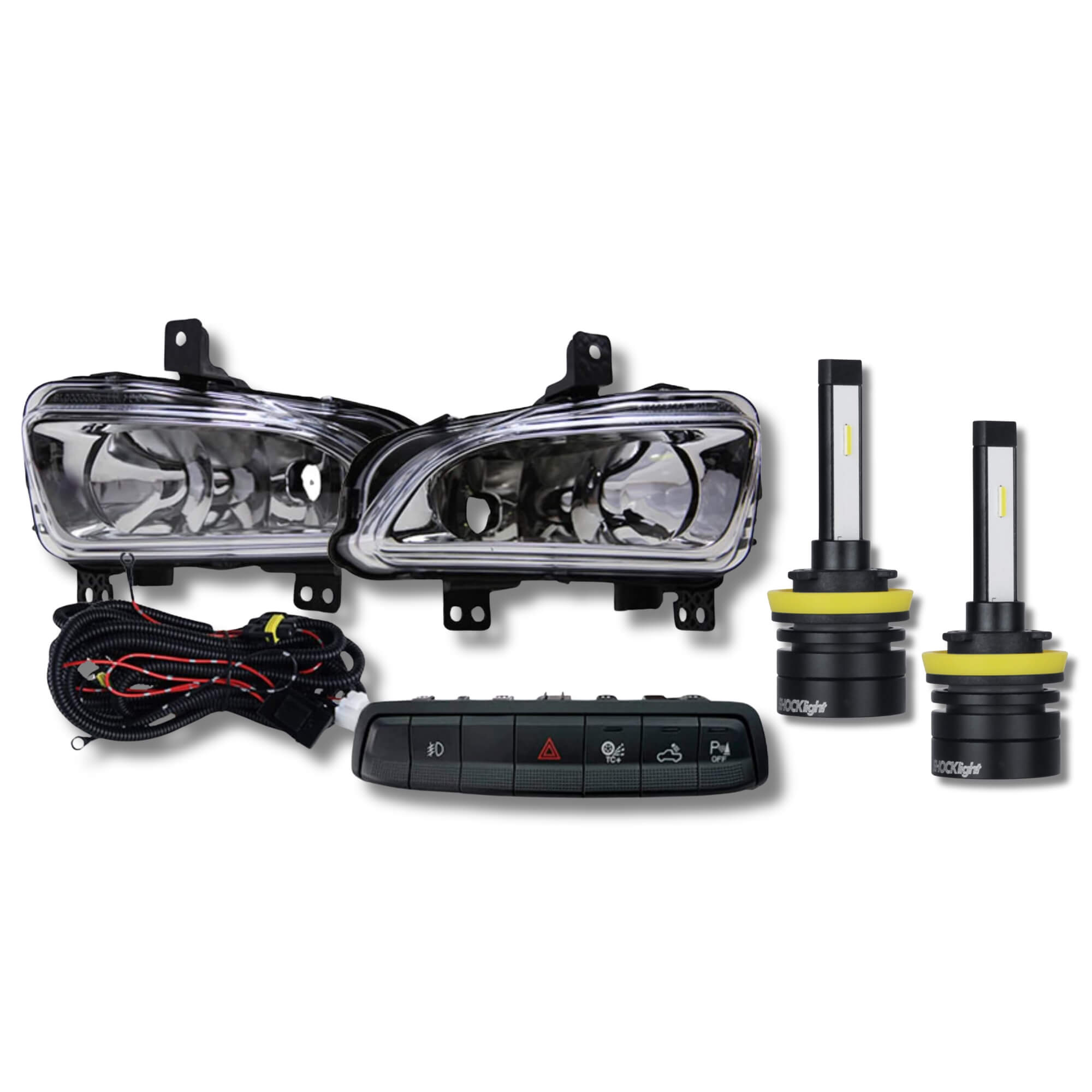COMP Kit Farol de Milha Strada Freedom 2020 + Par de Lâmpadas LED Headlight S14 Nano