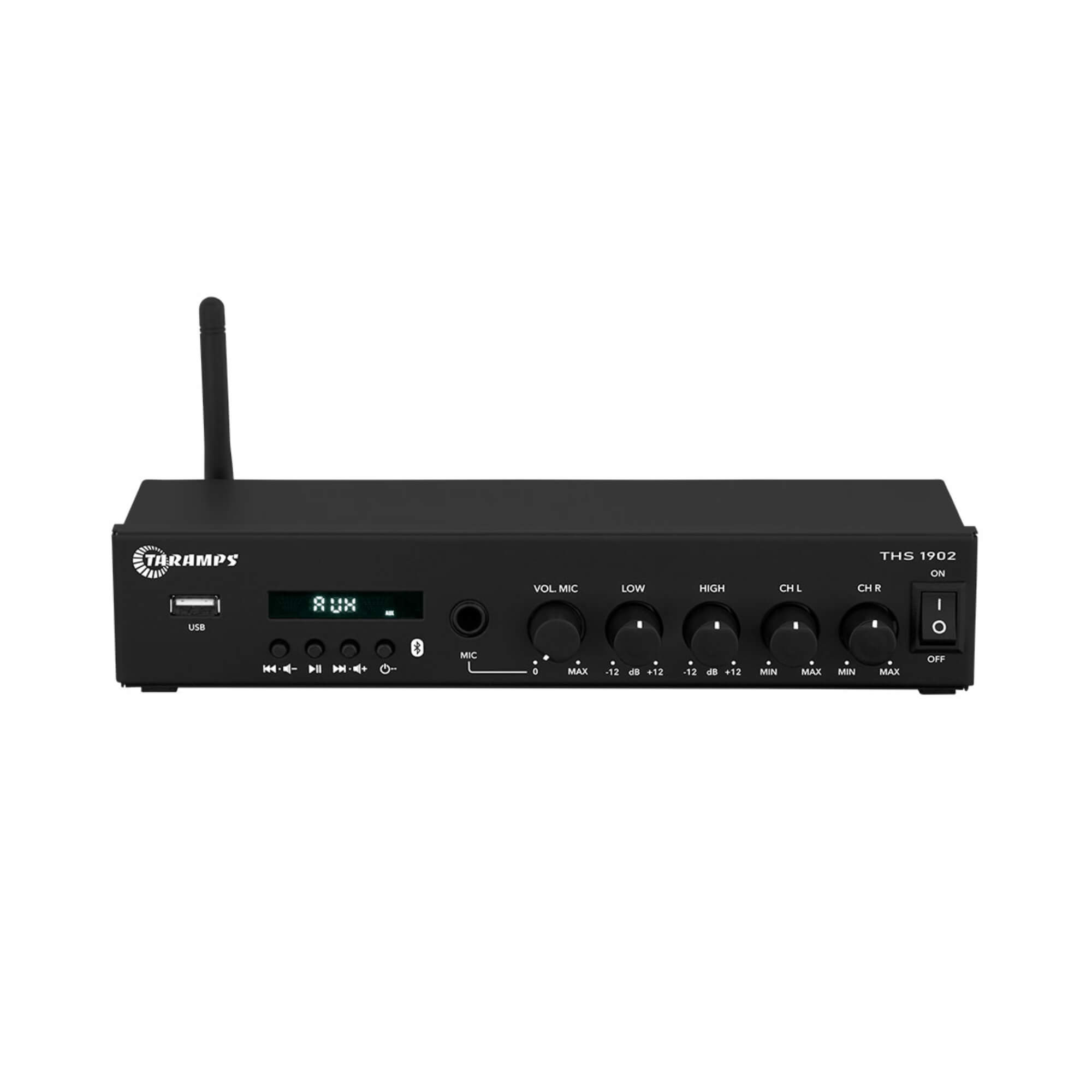 Amplificador Class D THS 1902 60 W (30W + 30W) USB/Rádio FM/Bluetooth Taramps - 902467