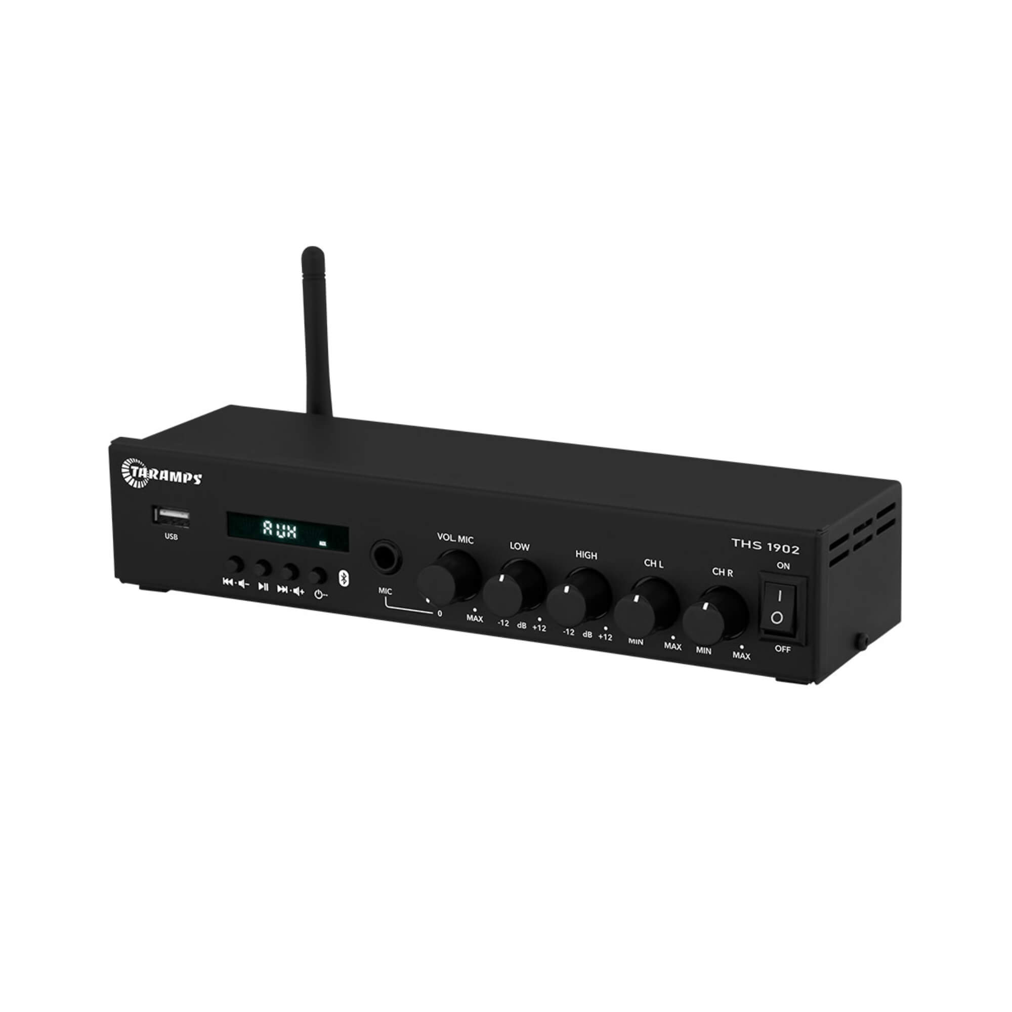 Amplificador Class D THS 1902 60 W (30W + 30W) USB/Rádio FM/Bluetooth Taramps - 902467