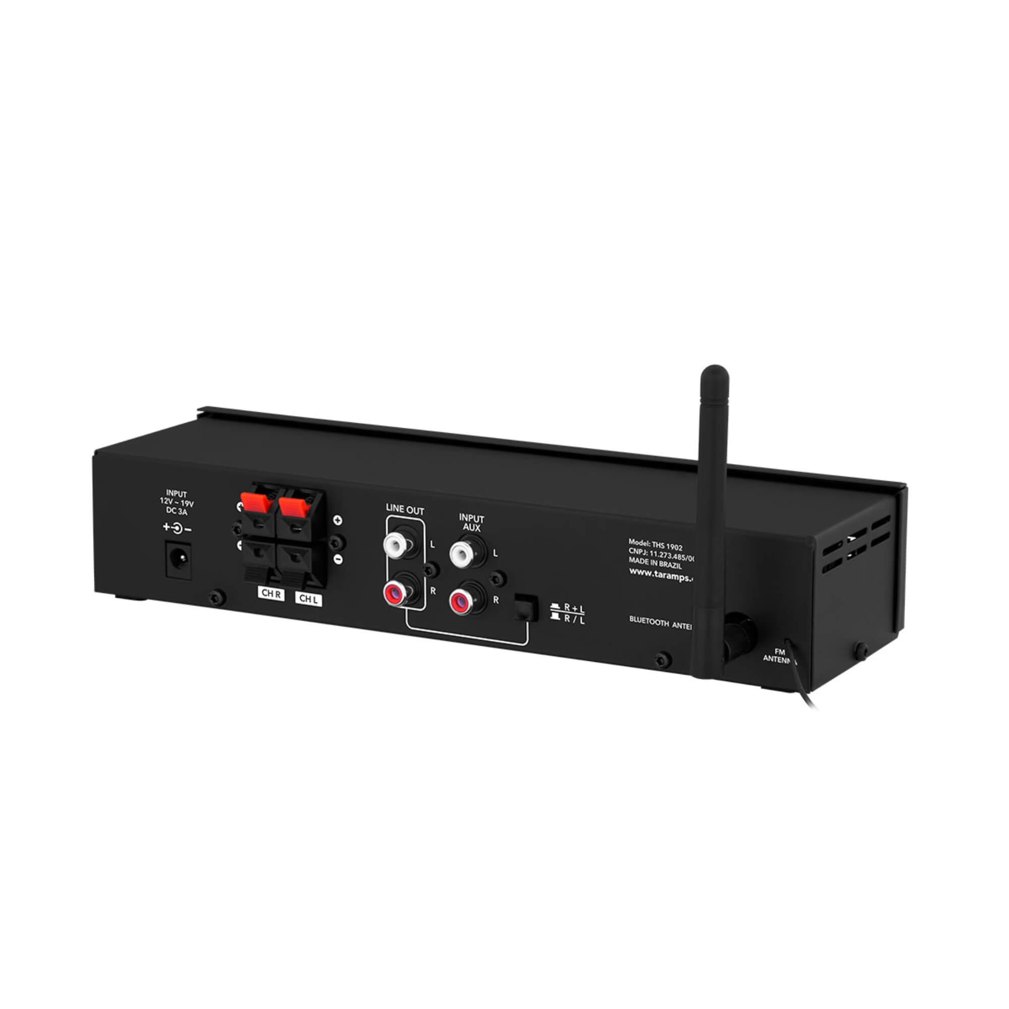 Amplificador Class D THS 1902 60 W (30W + 30W) USB/Rádio FM/Bluetooth Taramps - 902467