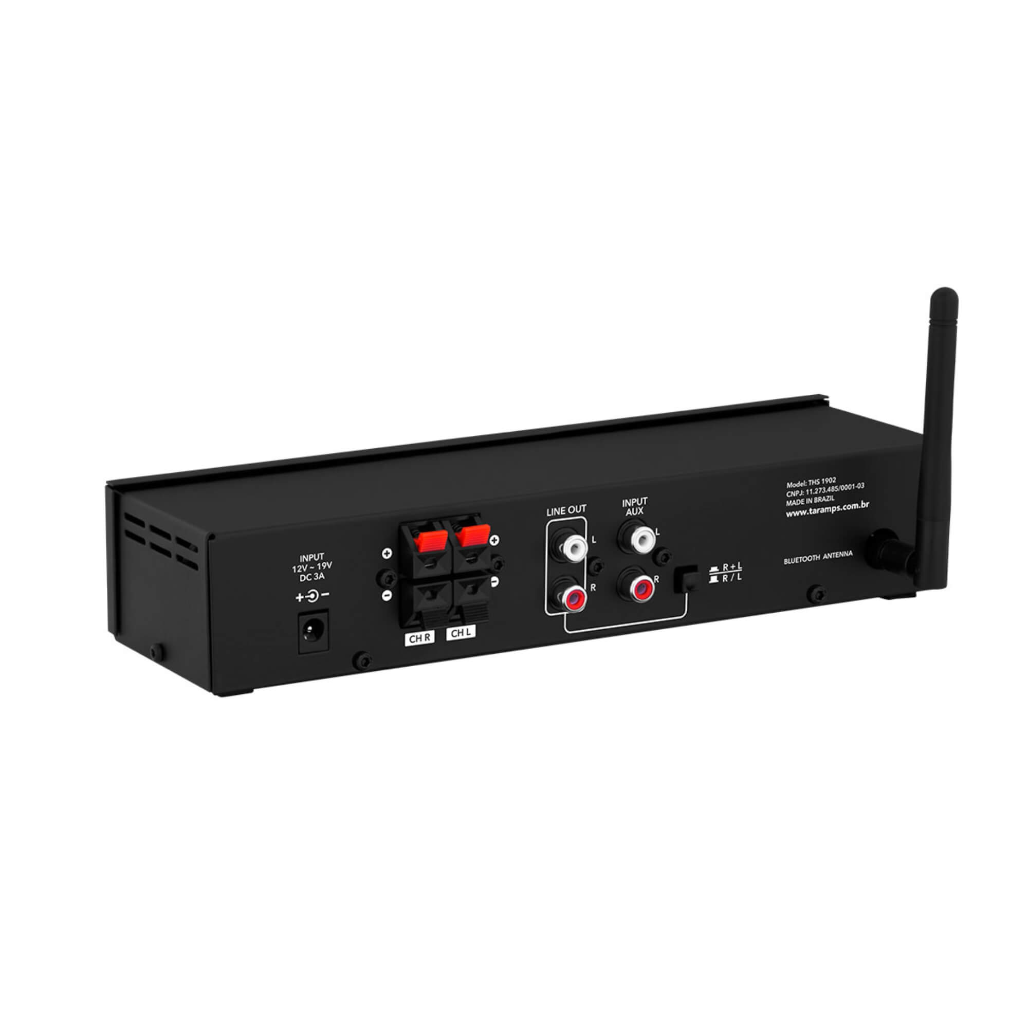 Amplificador Class D THS 1902 60 W (30W + 30W) USB/Rádio FM/Bluetooth Taramps - 902467