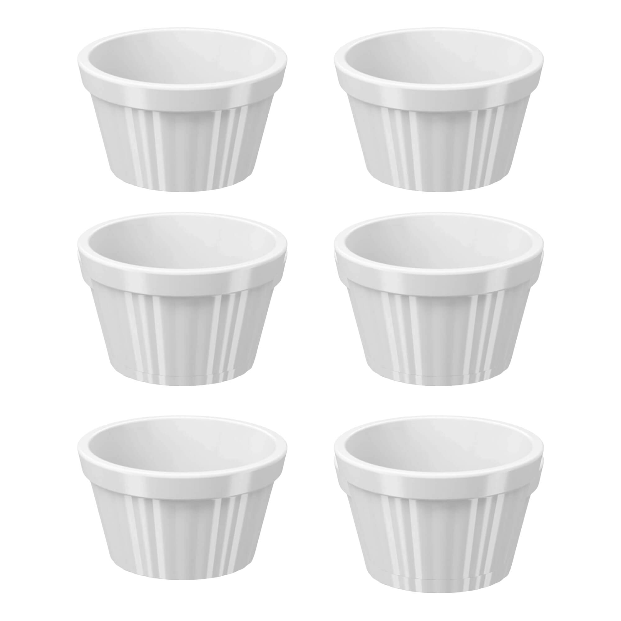 Kit 6 Tigelas Ramekin Uno 90ml Branca Brinox