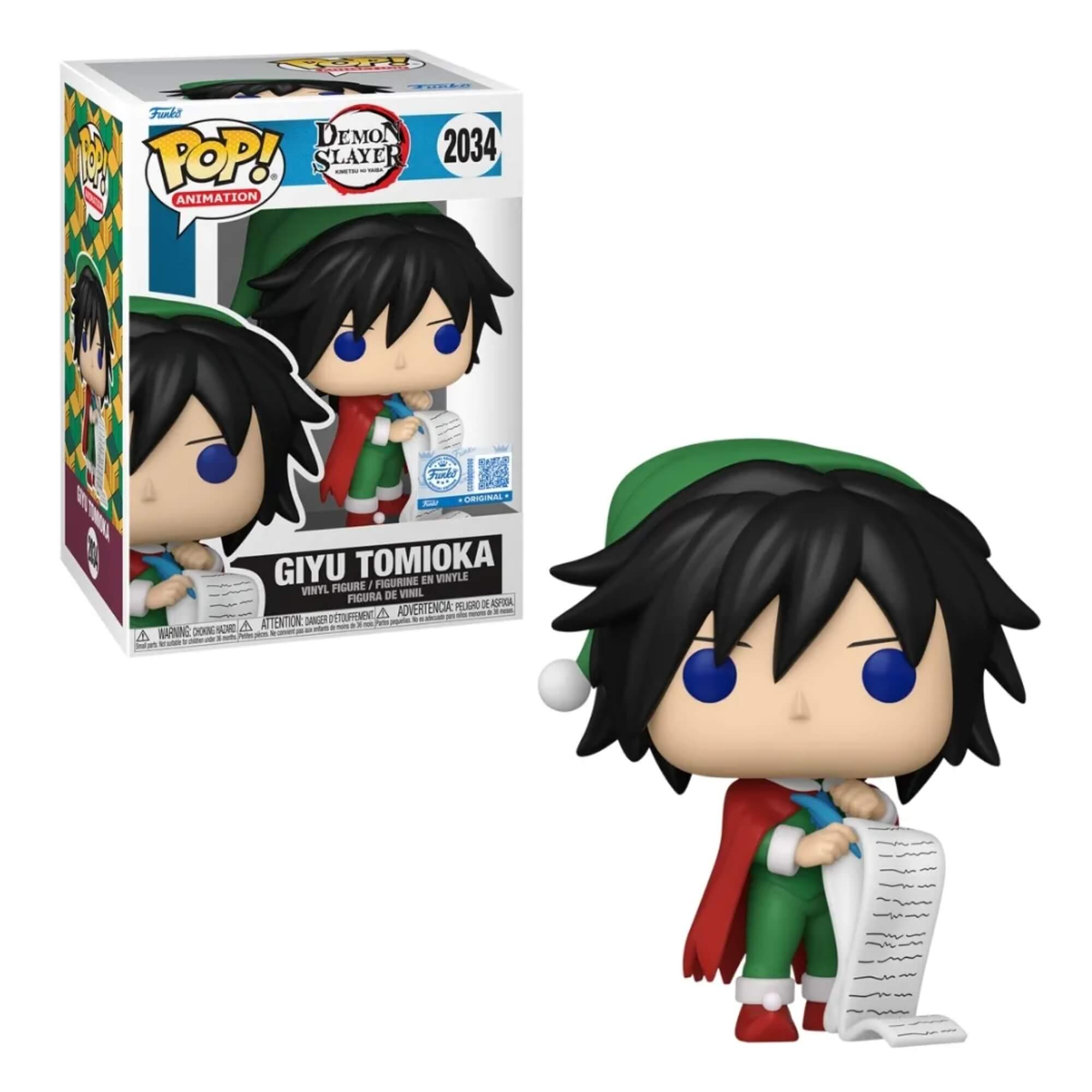 Boneco Funko Pop! Exclusivo Demon Slayer - Giyu Tomioka (Roupa Natalina) Candide - 12569