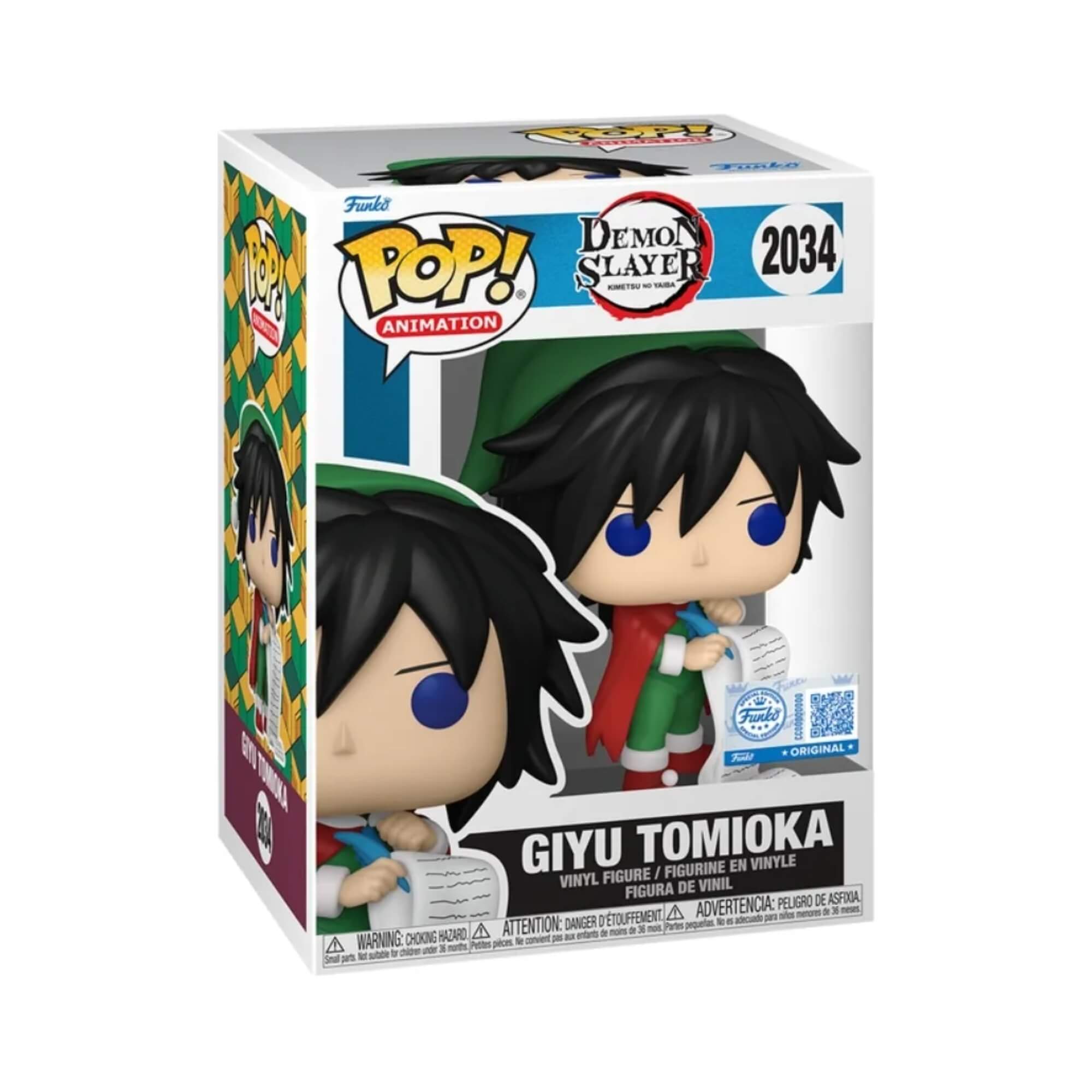 Boneco Funko Pop! Exclusivo Demon Slayer - Giyu Tomioka (Roupa Natalina) Candide - 12569