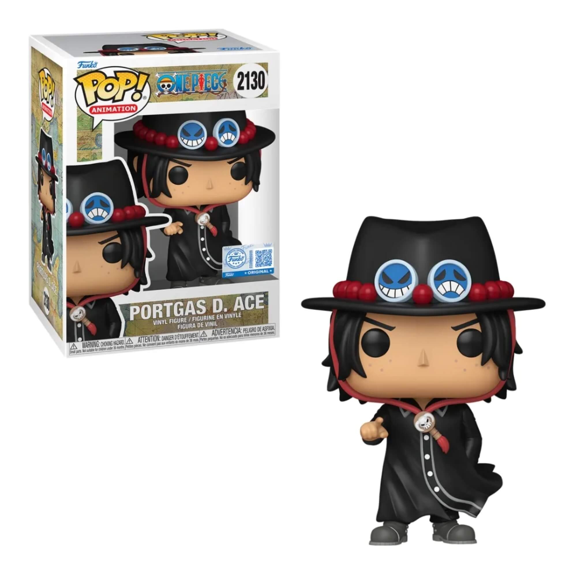 Boneco Funko Pop Exclusivo One Piece Portgas D Ace de Casaco Candide - 12424
