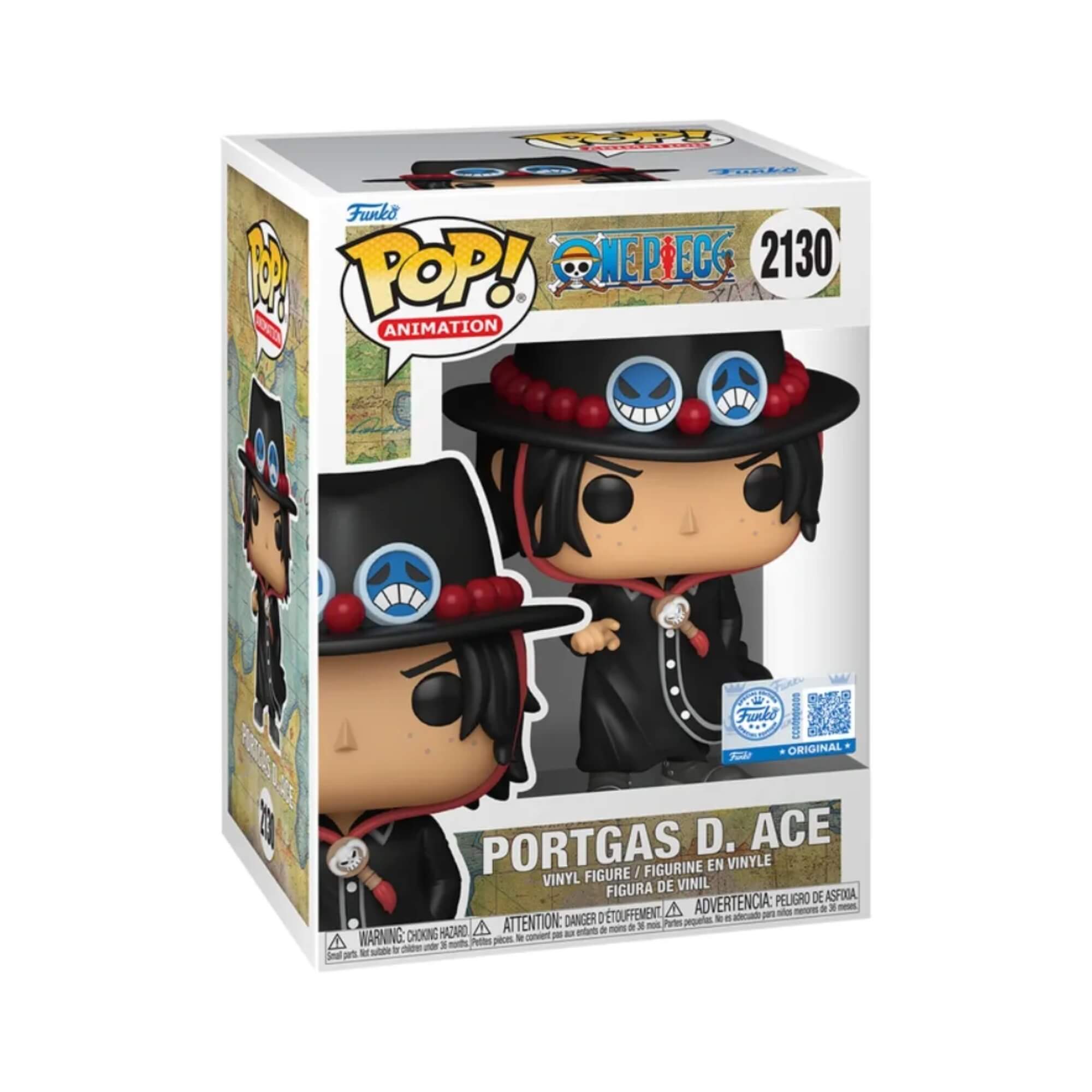 Boneco Funko Pop Exclusivo One Piece Portgas D Ace de Casaco Candide - 12424