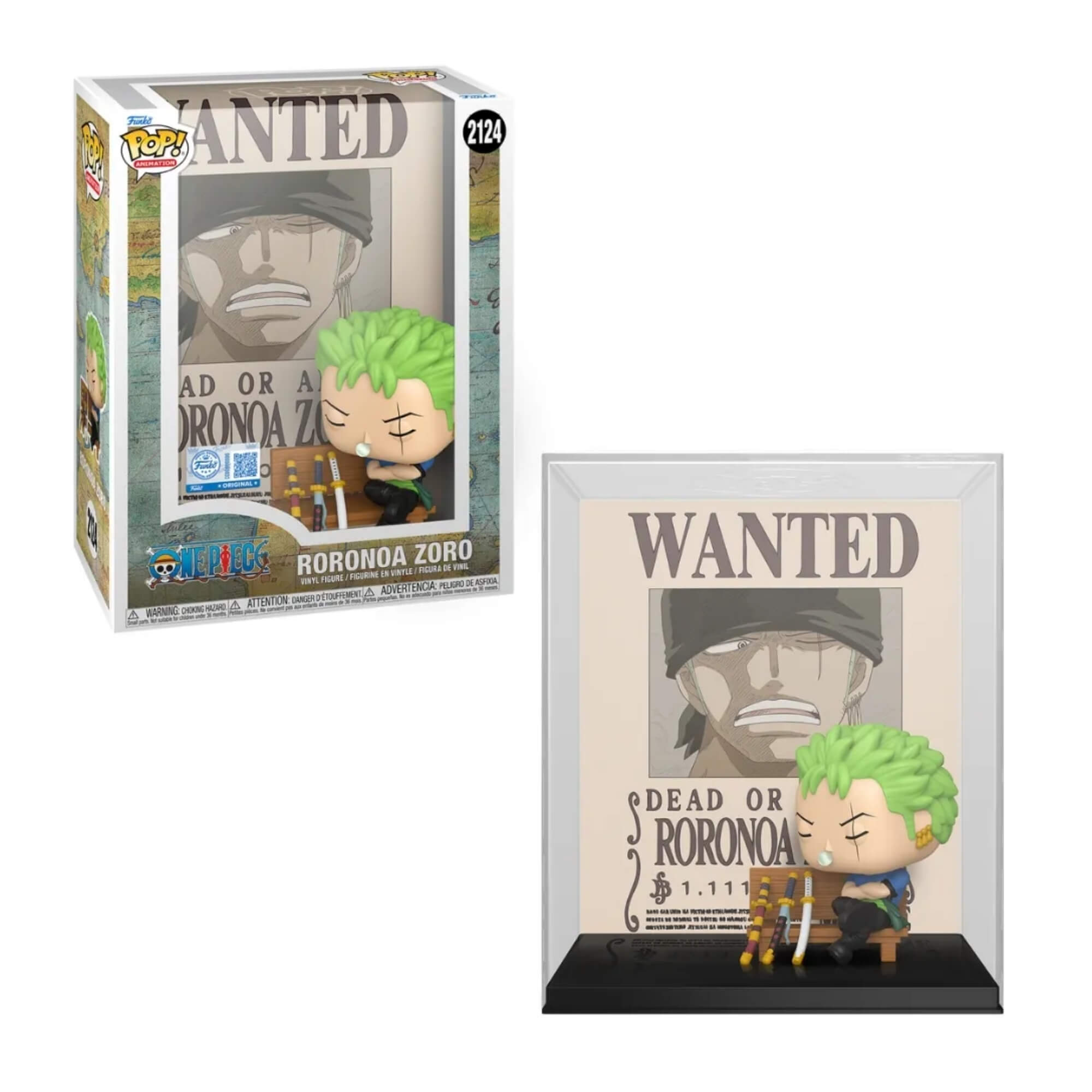 Boneco Funko Pop! Poster Exclusivo One Piece Zoro Candide - 12728