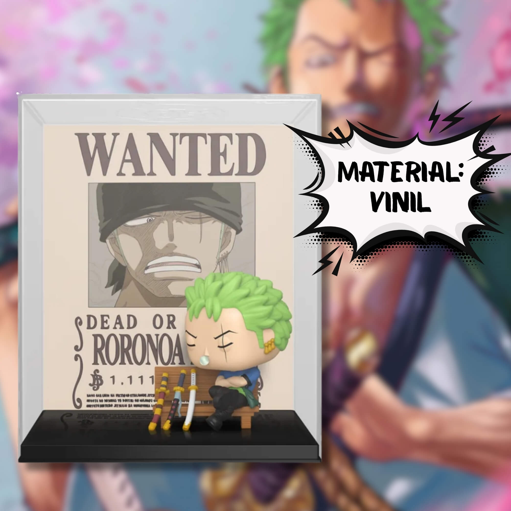 Boneco Funko Pop! Poster Exclusivo One Piece Zoro Candide - 12728
