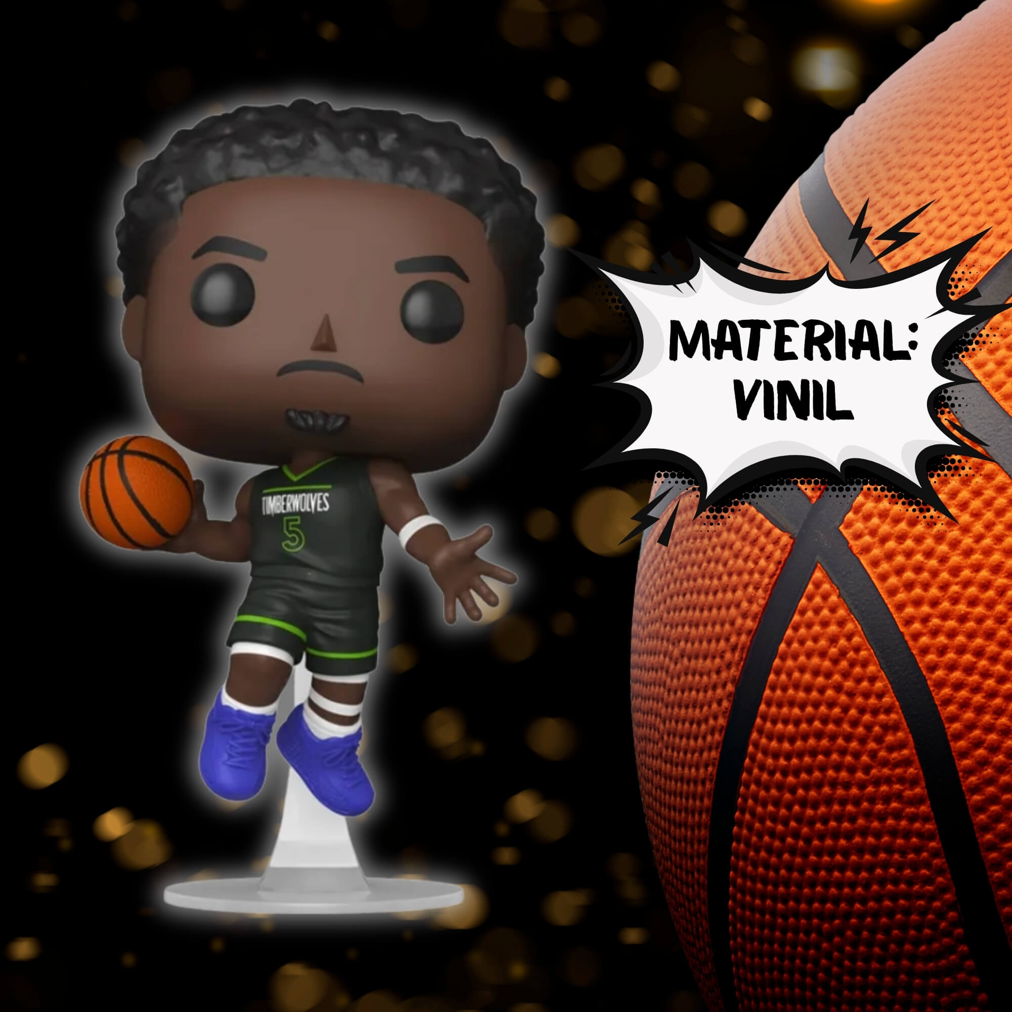 Boneco Funko Pop! NBA Timberwolves - Anthony Edwards Candide - 12413
