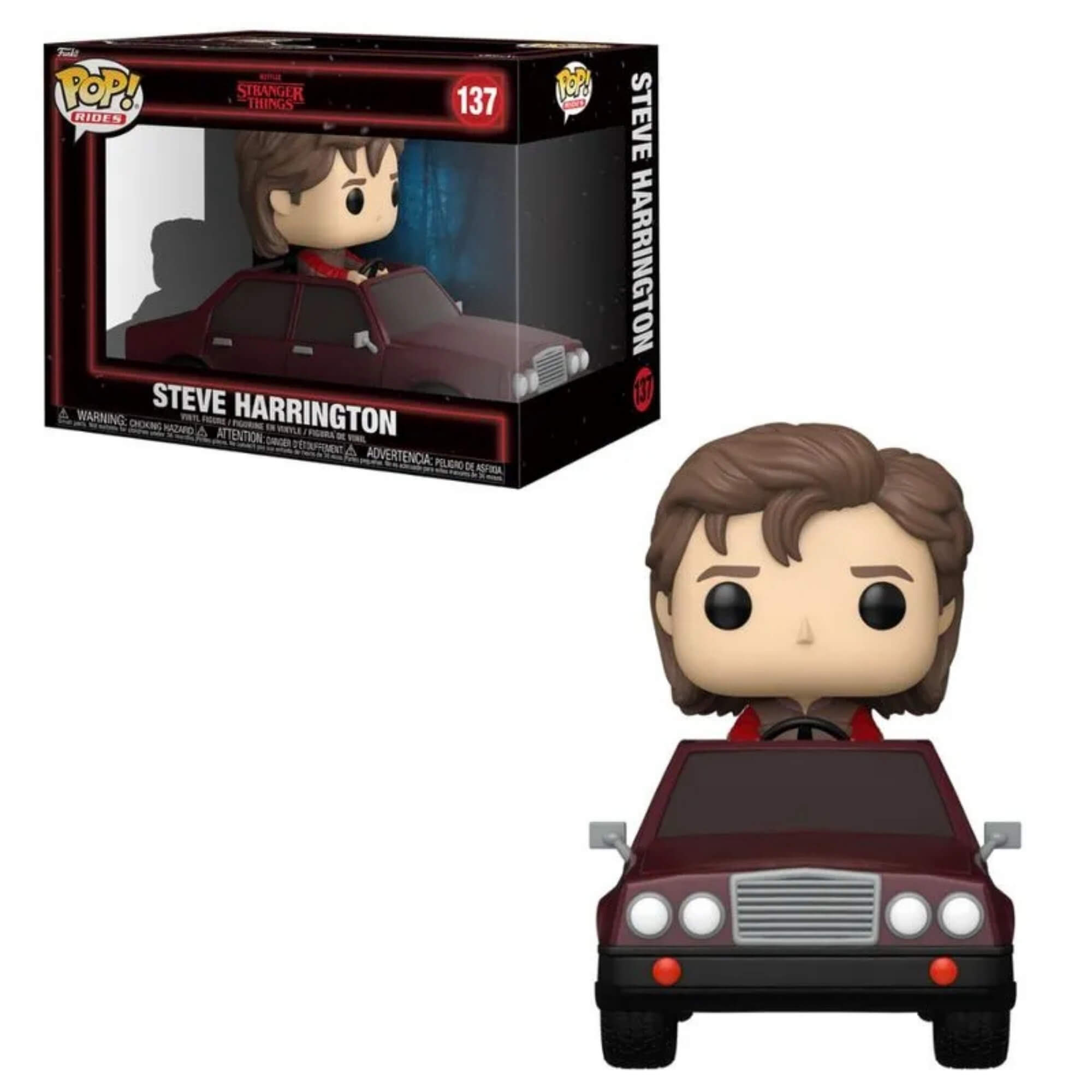 Boneco Colecionável Funko Pop! Rides Stranger Things T5 Steve no Carro Candide - 12464