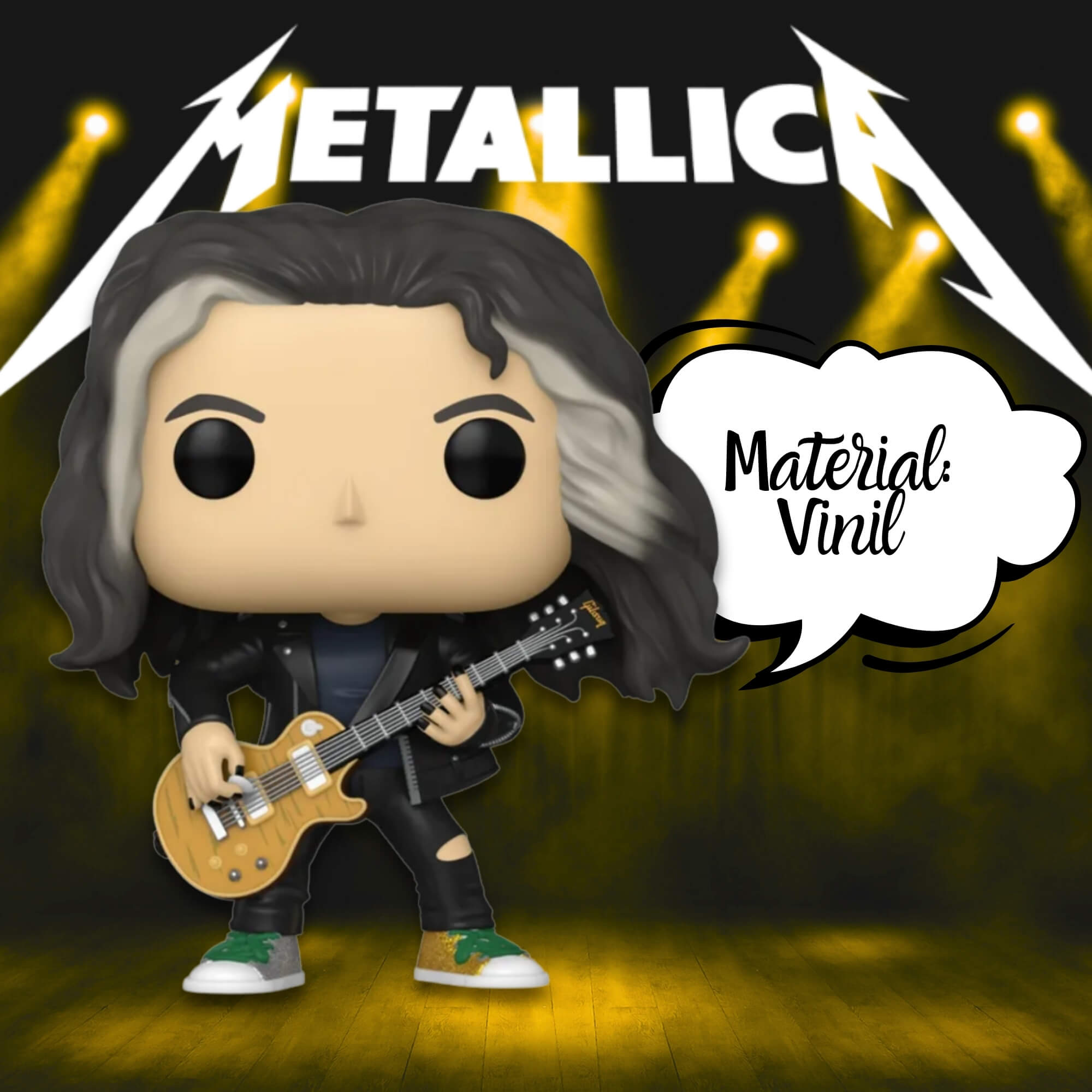 Boneco Funko Pop! Rocks Metallica - Kirk Hammett Edição Especial 72 Seasons Candide - 12722