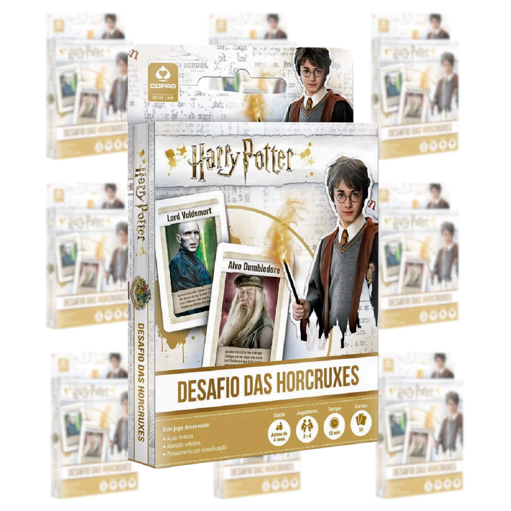 COMP Kit 10 Harry Potter Desafio Das Horcruxes Jogos Brinquedos Carton Copag