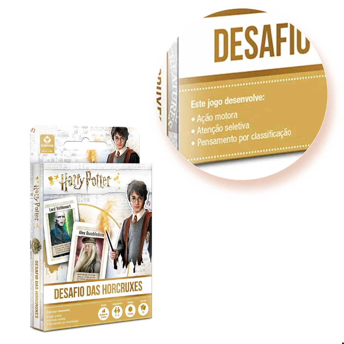COMP Kit 10 Harry Potter Desafio Das Horcruxes Jogos Brinquedos Carton Copag