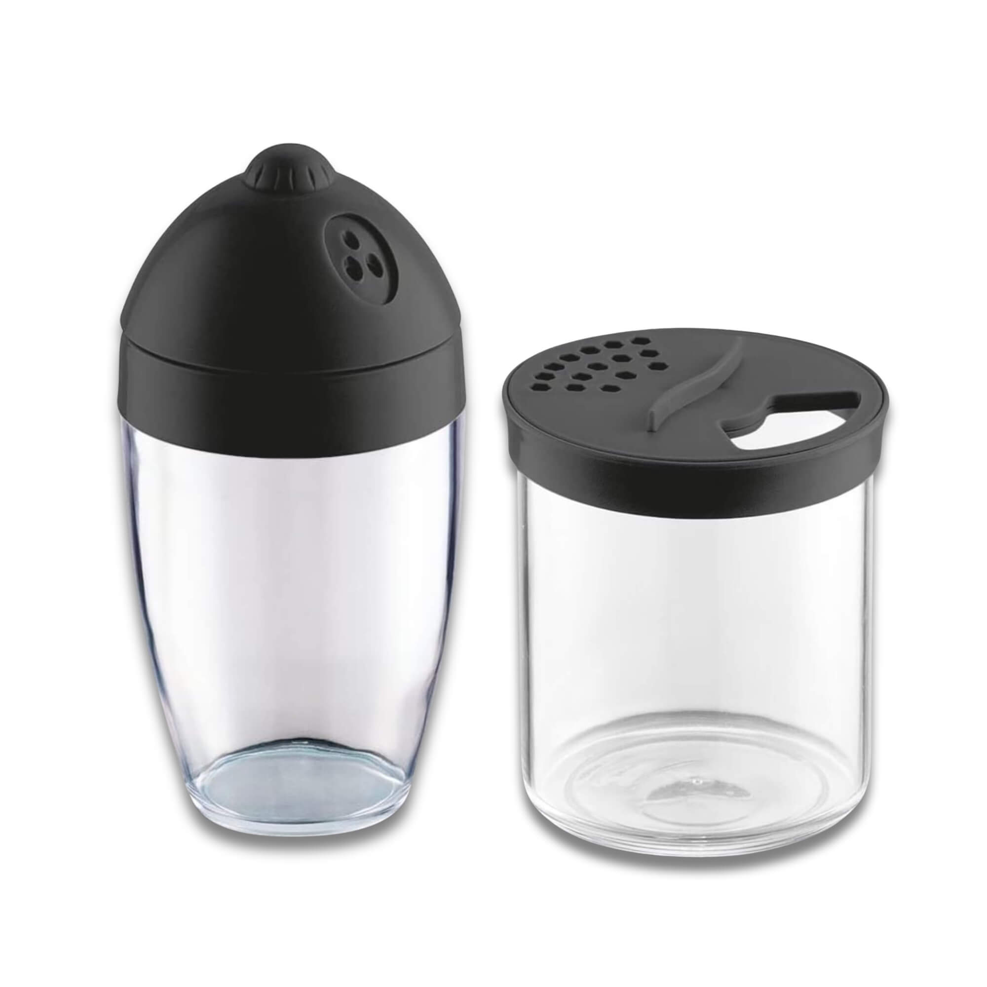 COMP Kit UZ Utilidades: Porta Condimento 250ml Farinheiro c/ Tampa + Porta Condimentos Plus 300ml