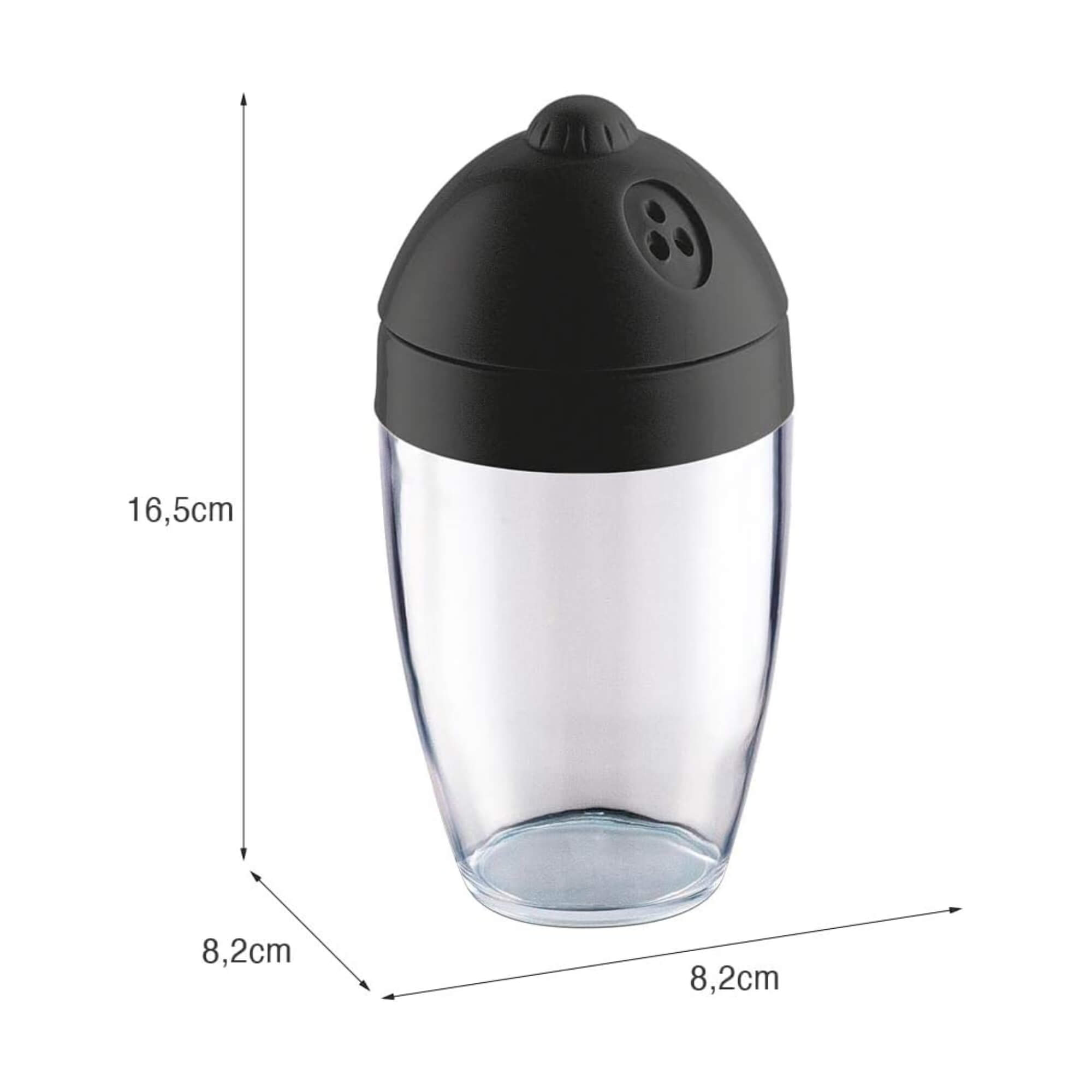 COMP Kit UZ Utilidades: Porta Condimento 250ml Farinheiro c/ Tampa + Porta Condimentos Plus 300ml
