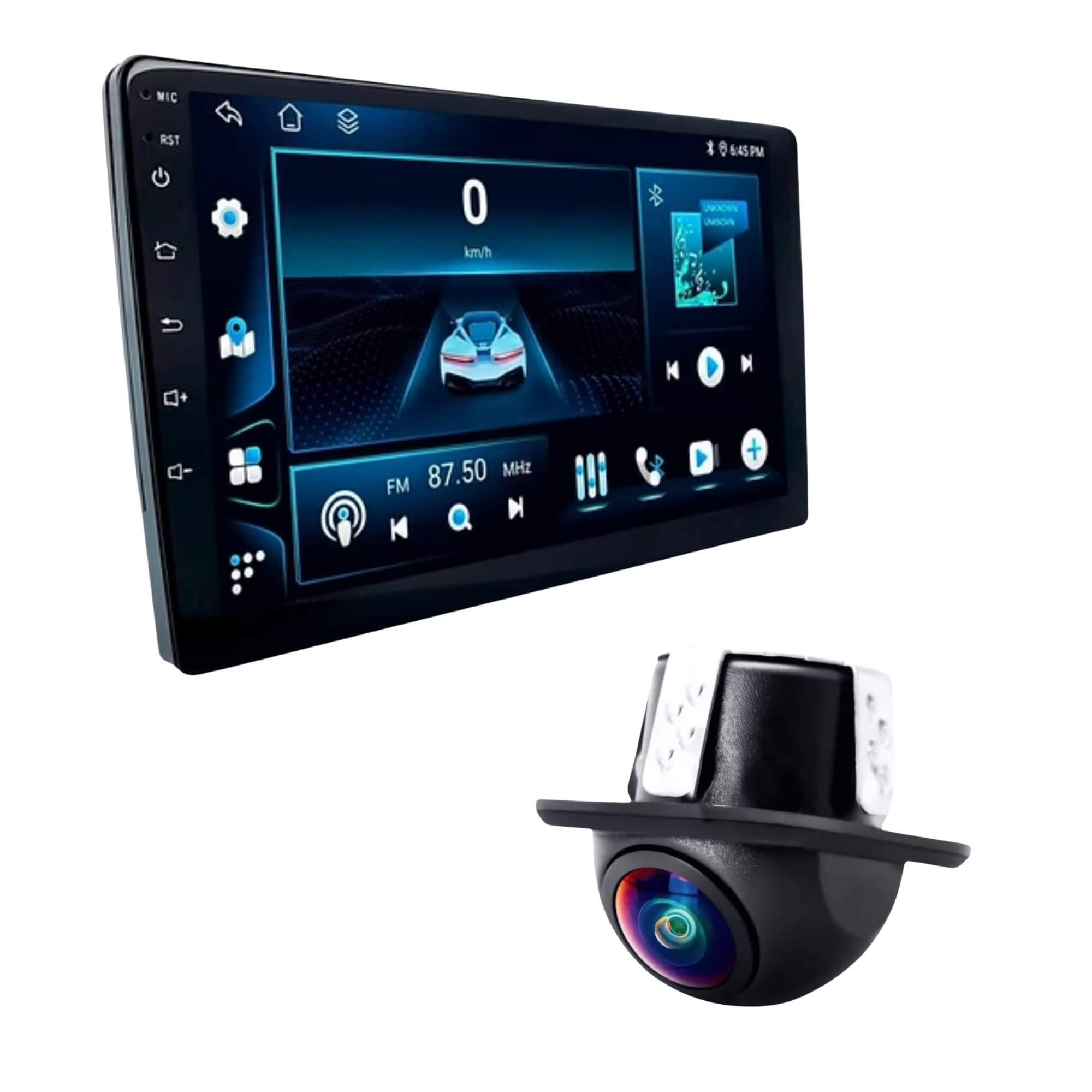 COMP Kit Multimídia Android 13 9” QLED H-Tech HT-9960CA + Câmera de Ré 160° CR540