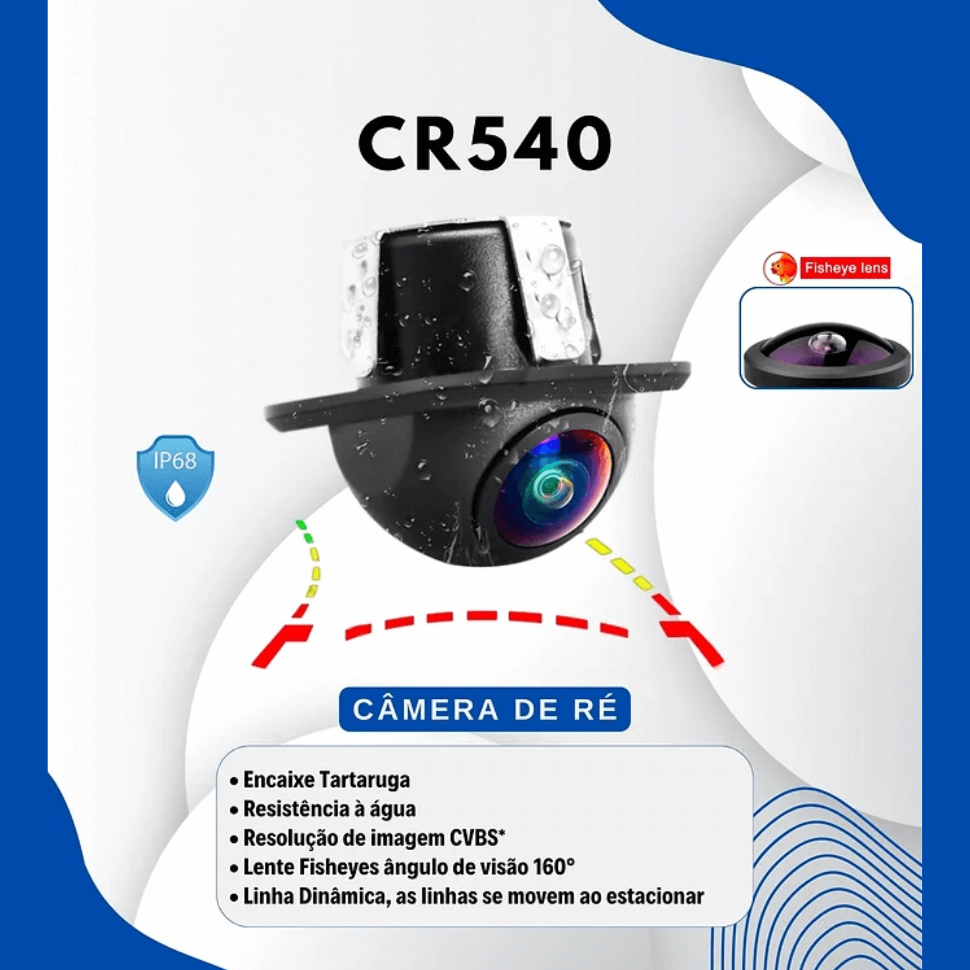 COMP Kit Multimídia Android 13 9” QLED H-Tech HT-9960CA + Câmera de Ré 160° CR540
