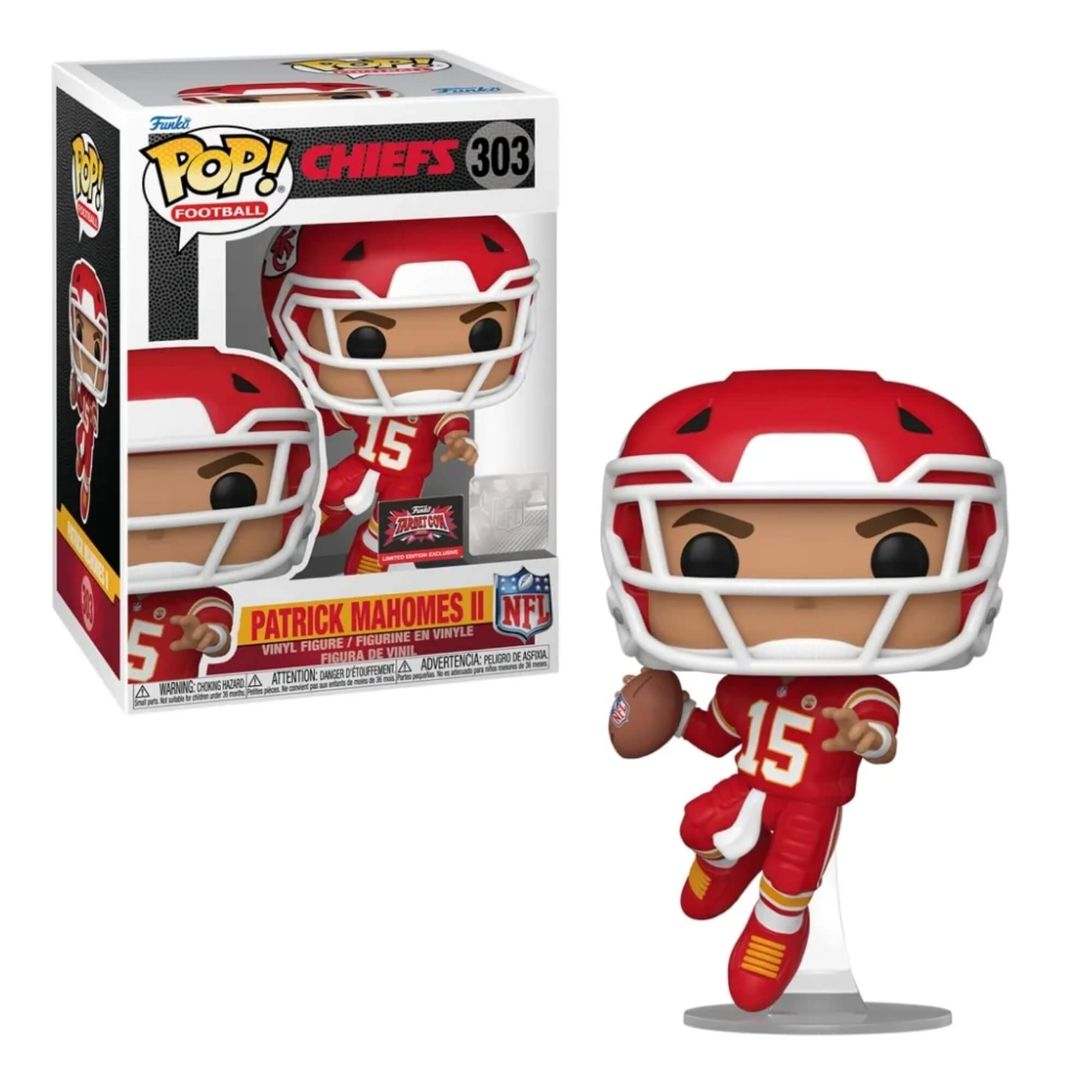 VAR Boneco Funko Pop! NFL Chiefs Candide (Escolha o Jogador) Jogador:Patrick Mahomes II