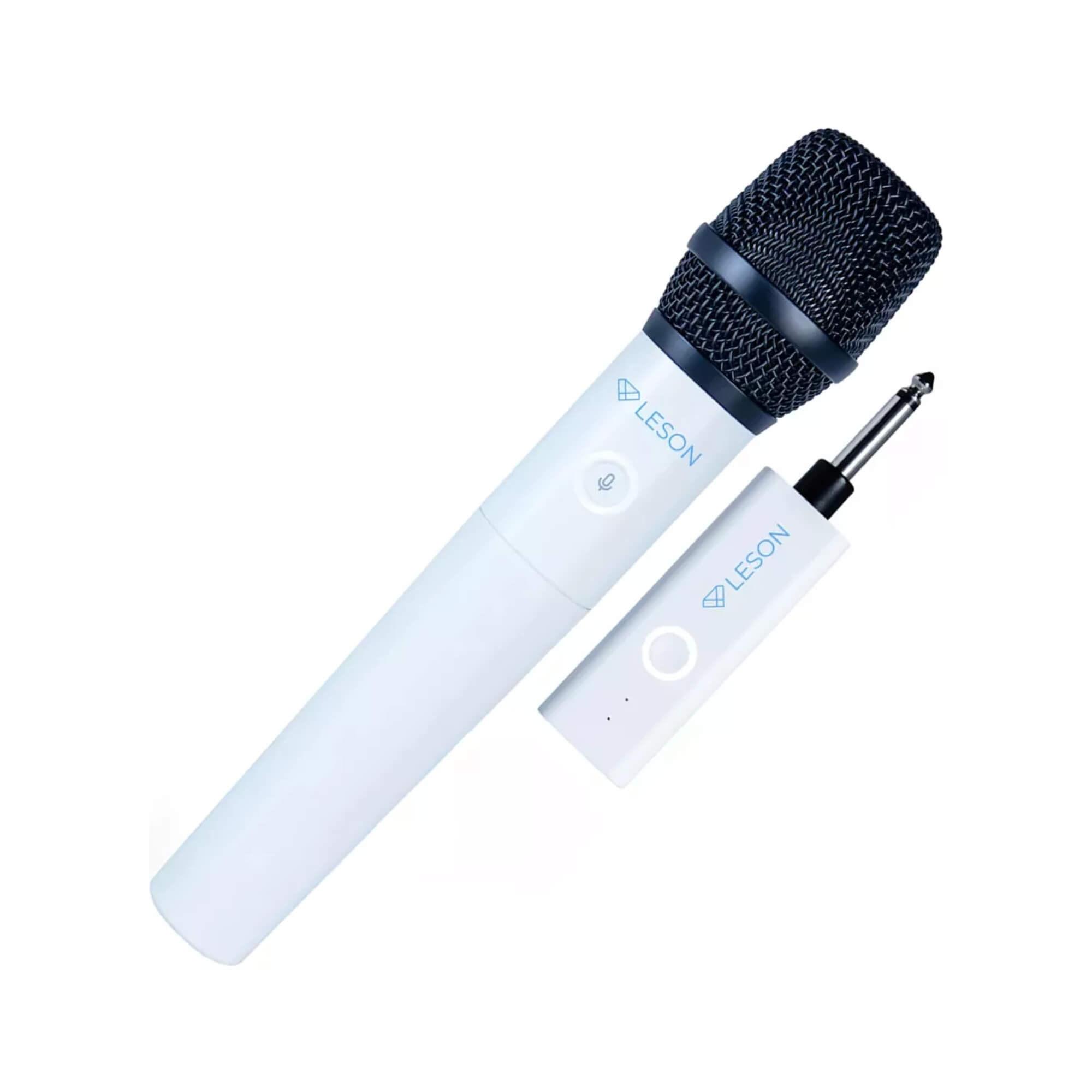 COMP Kit com 2 Microfones sem Fio Dinâmico AR100 HT na cor Branca Leson