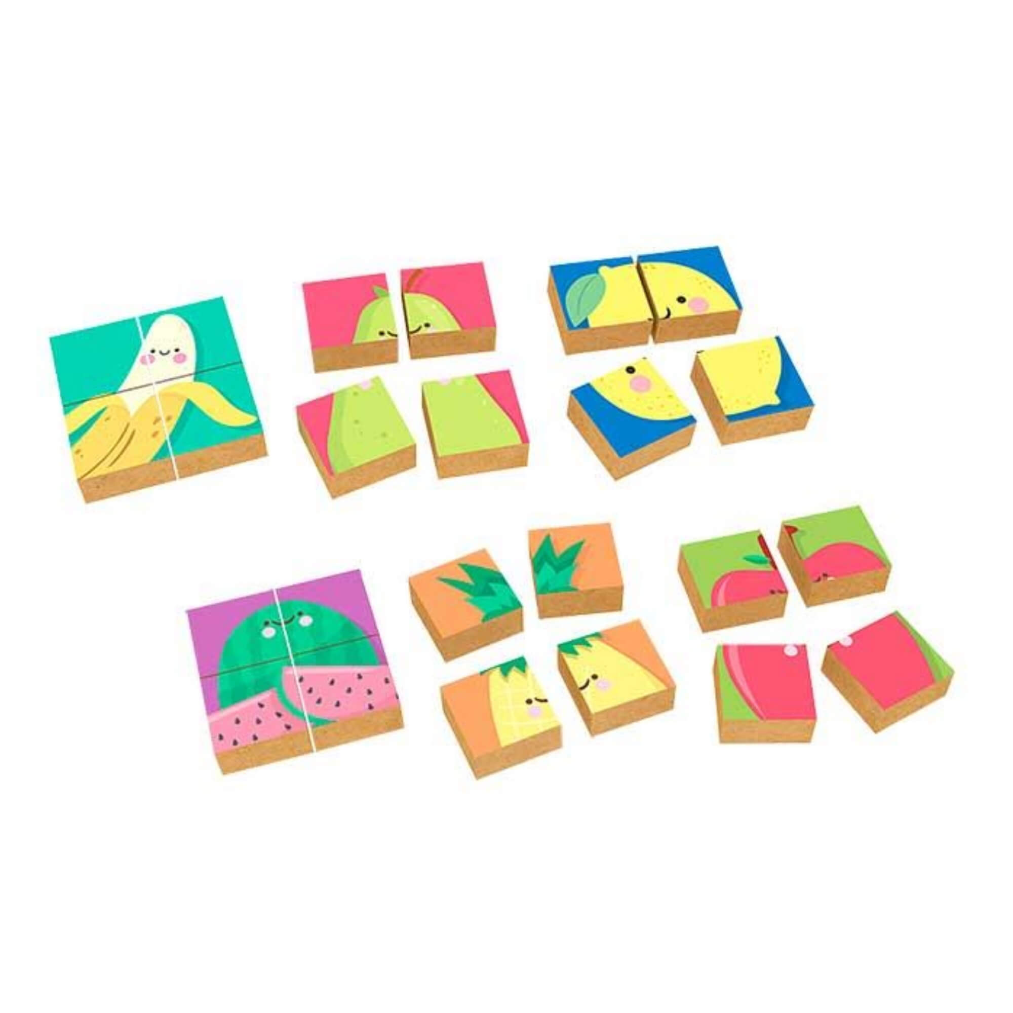 COMP Kit Jogos Educativos Infantis: Associação Tutti Frutti + Blocos Pedagógicos Frutinhas