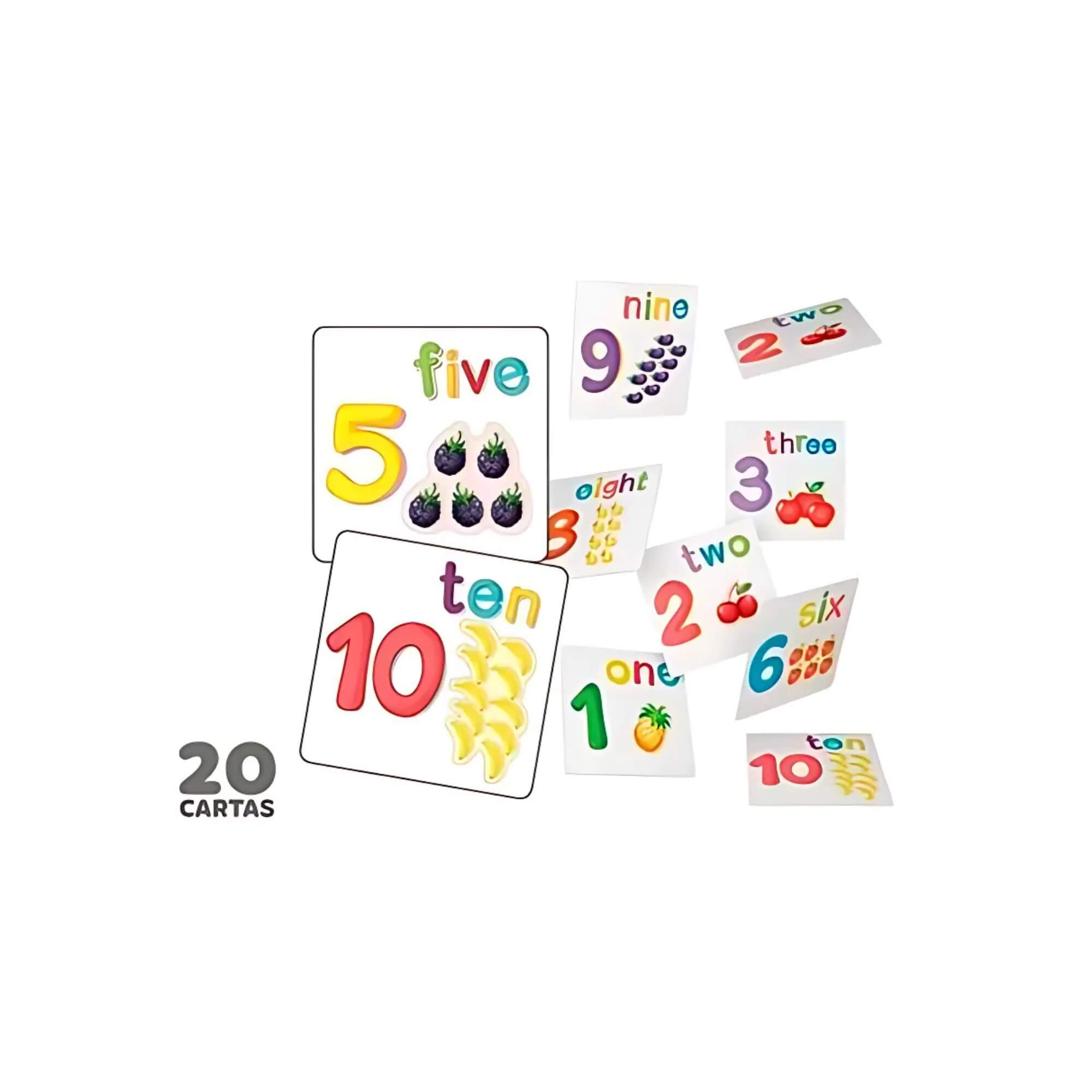 COMP Kit Educativo Infantil Alfabeto e Palavras Xalingo + Jogo da Memória Numbers