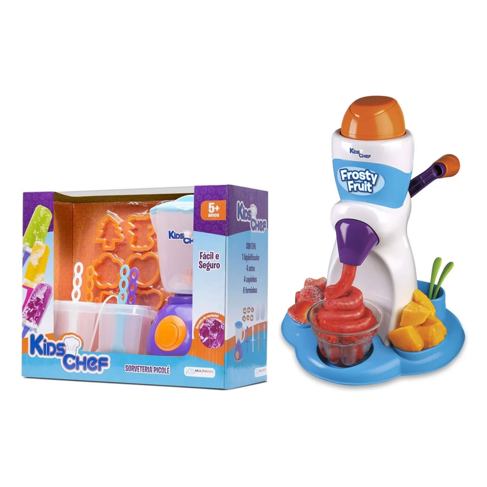 COMP Kit Brinquedo Infantil com Acessórios Sorveteria + Frozen Raspadinha