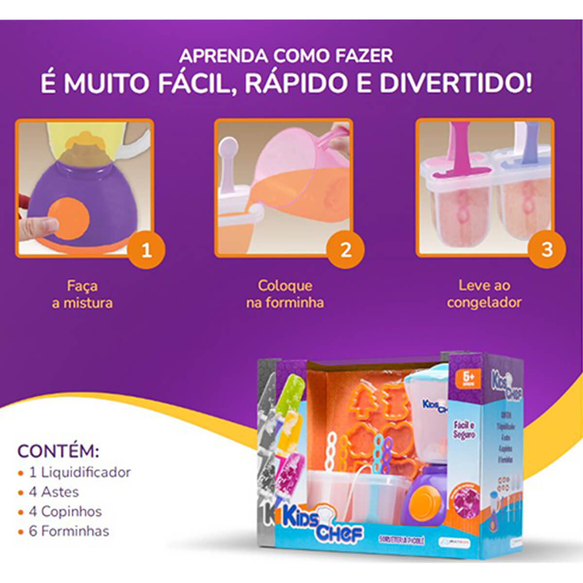 COMP Kit Brinquedo Infantil com Acessórios Sorveteria + Frozen Raspadinha