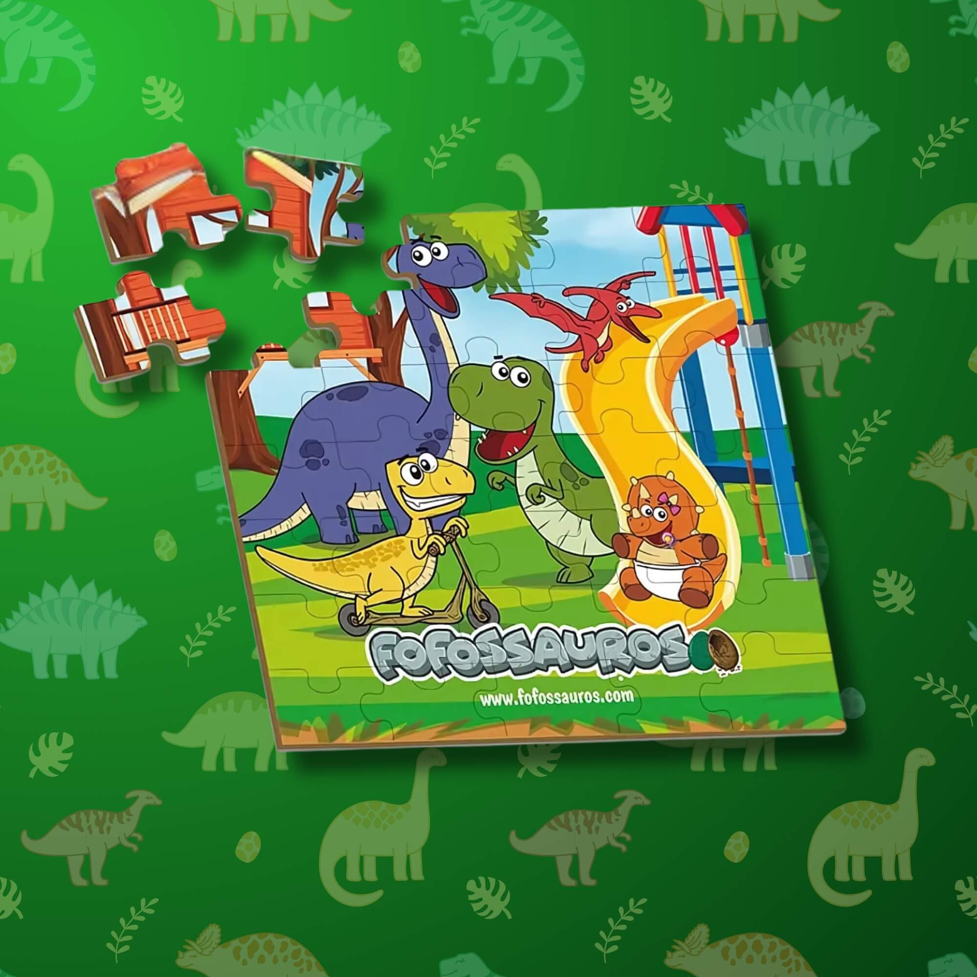 COMP Kit Quebra-Cabeça Infantil Cooper Fun Fundo do Mar + Big Fofossauros Xalingo
