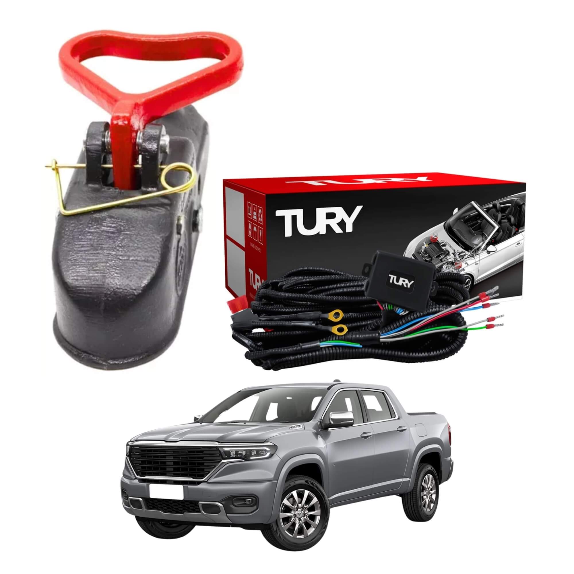 COMP Kit Munheca p/ Engates Karmann c/ Trava de Segurança 25KG 50x50 + Módulo de Proteção Elétrica
