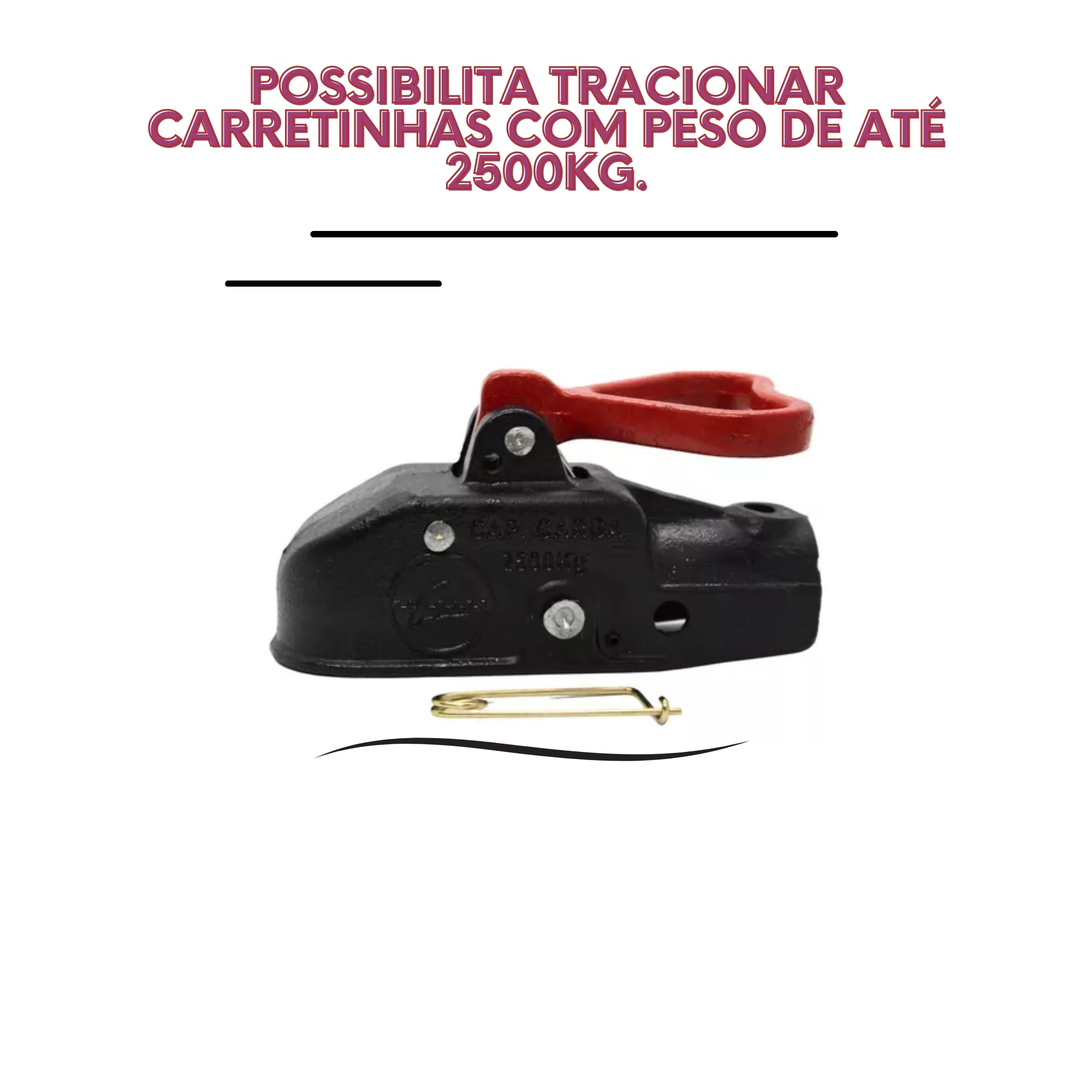 COMP Kit Munheca p/ Engates Karmann c/ Trava de Segurança 25KG 50x50 + Módulo de Proteção Elétrica