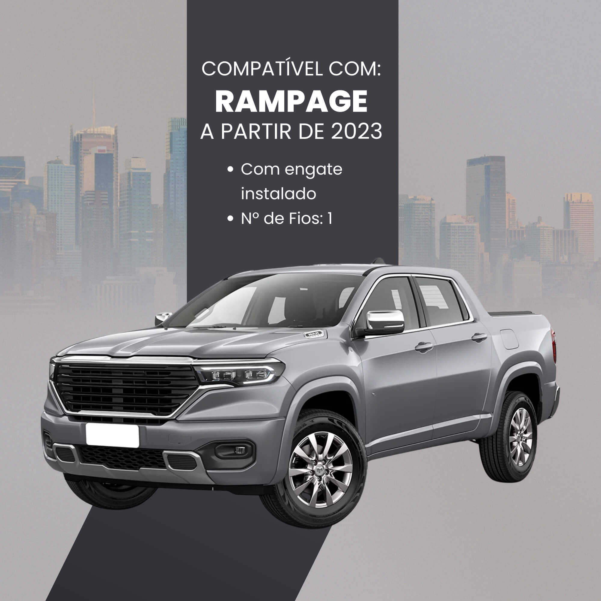 COMP Kit Munheca p/ Engates Karmann c/ Trava de Segurança 25KG 50x50 + Módulo de Proteção Elétrica