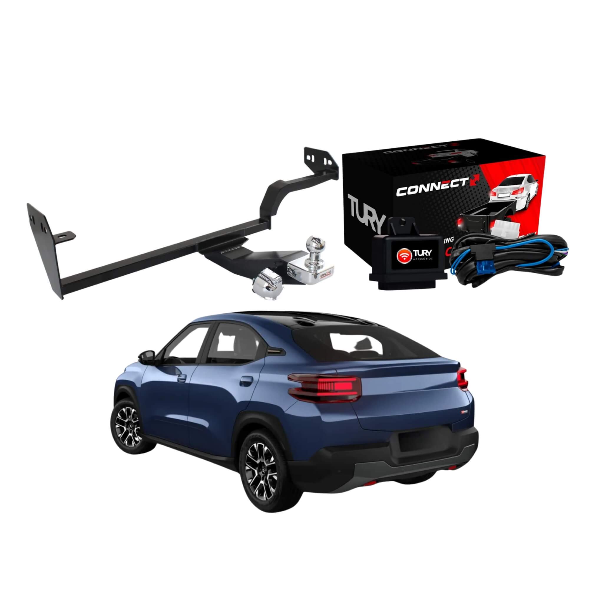 COMP Kit Engate Reboque Citroen Basalt 24/25 Fixo 450 Kg + Módulo de Iluminação