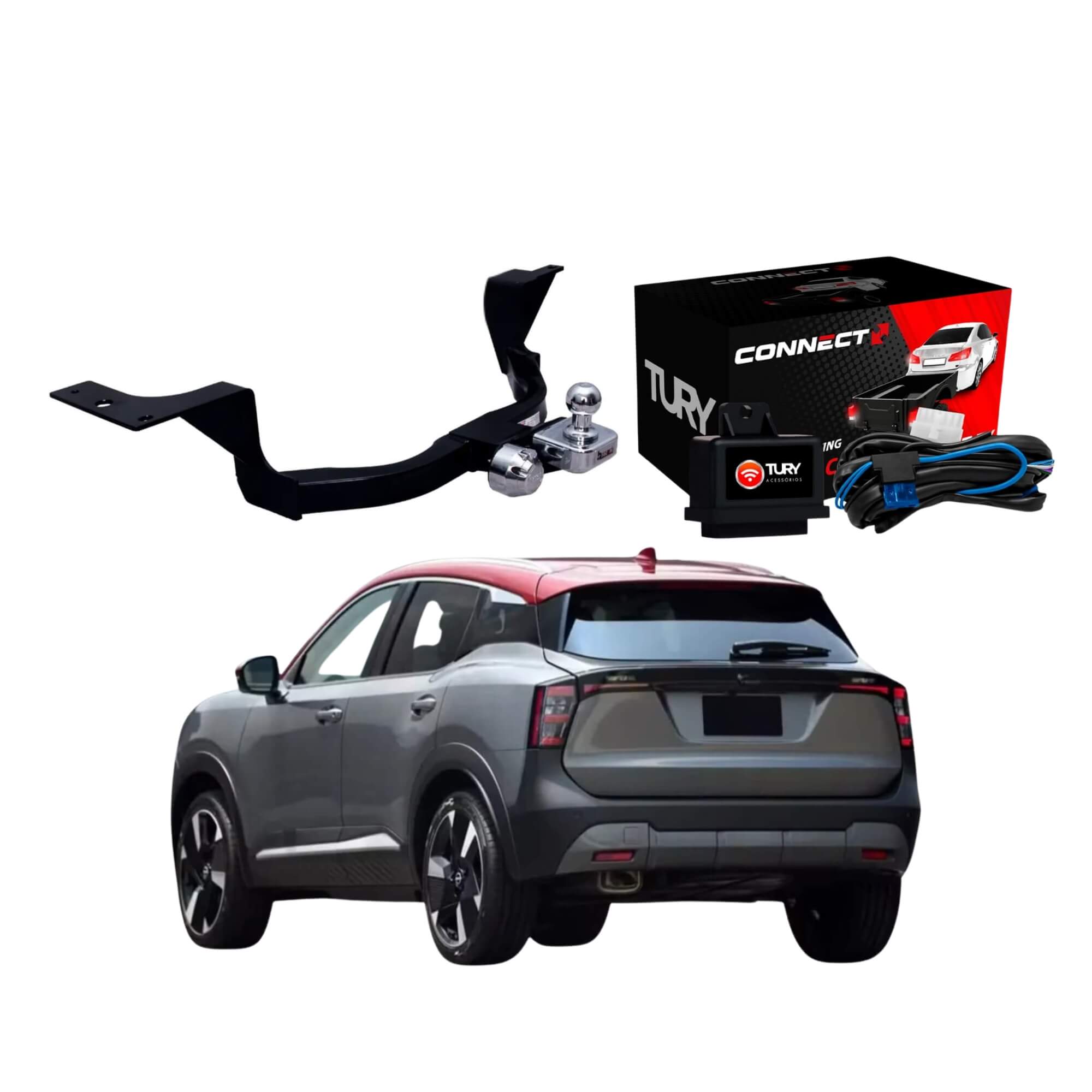 COMP Kit Engate Reboque Rabicho Kicks A partir de 2025 450kg + Módulo de Iluminação