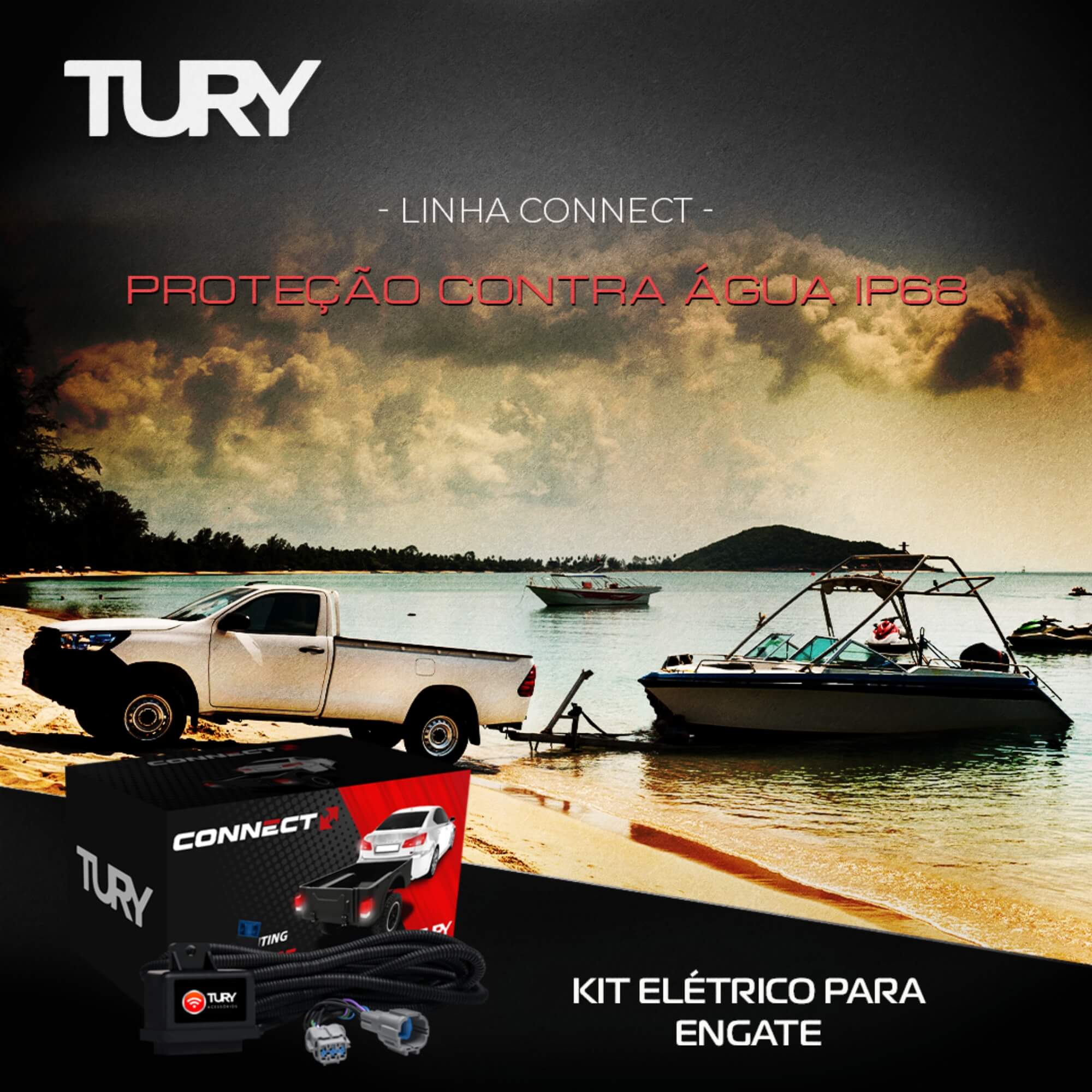 COMP Kit Engate Reboque Rabicho Kicks A partir de 2025 450kg + Módulo de Iluminação