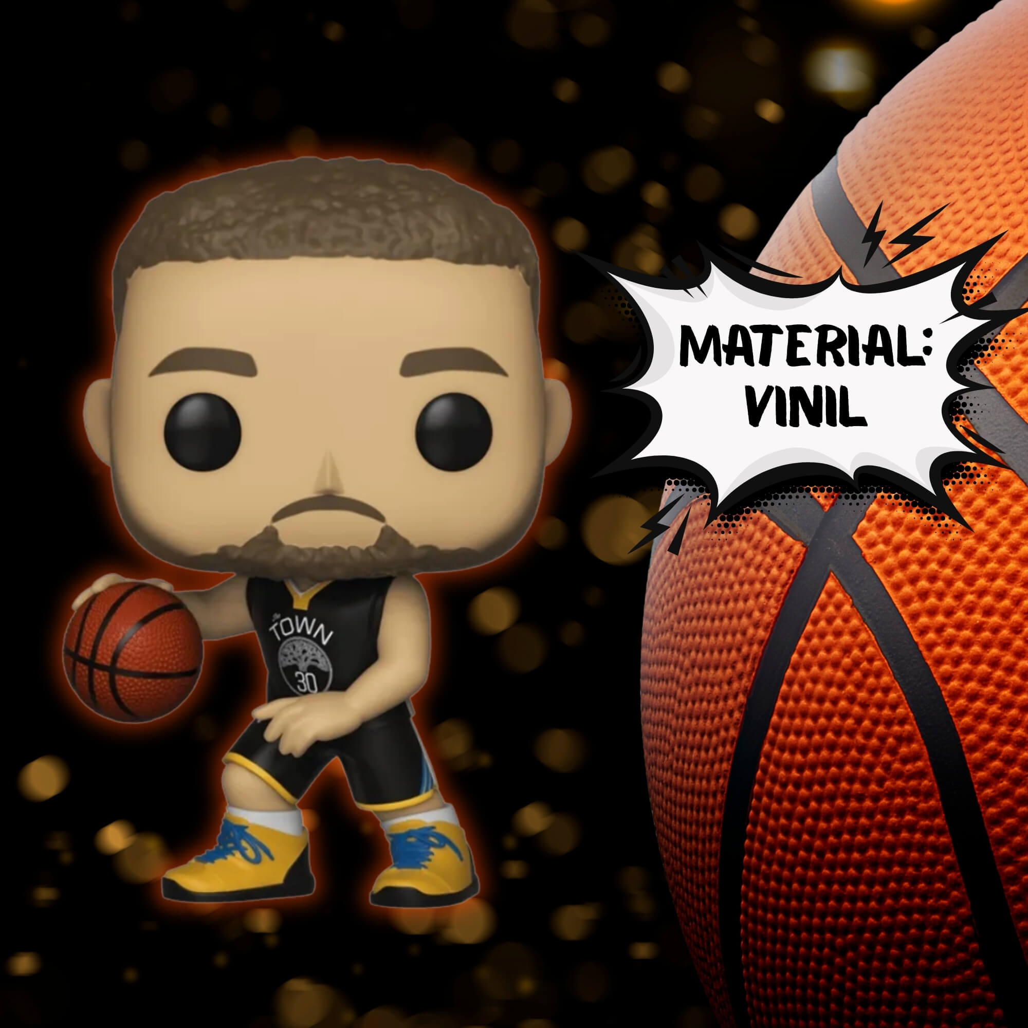 VAR Funko Pop! NBA Jogadores Colecionáveis Vinil Original (Escolha) jogador: Stephen Curry