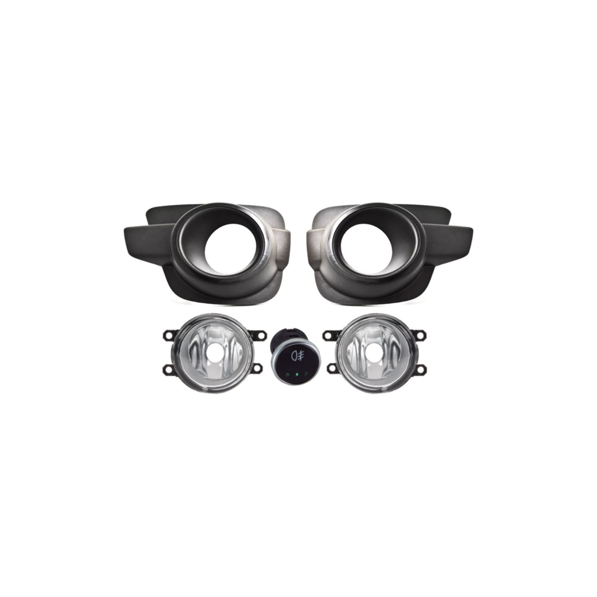 COMP Kit Farol Auxiliar Kwid 2017 a 2024 Black Piano Shocklight + Lâmpada H11 55W