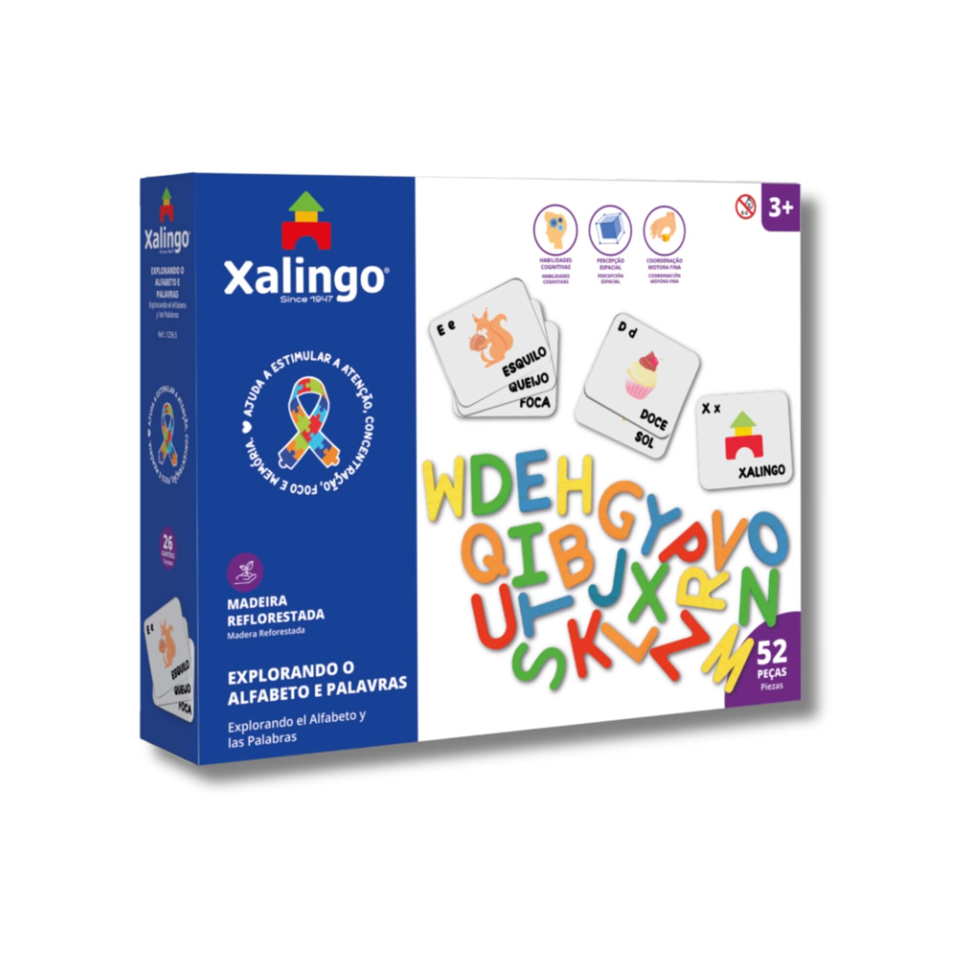 COMP Kit Jogo Educativo Infantil: Mímica Express Kids Cooper Fun + Explorando o Alfabeto Xalingo