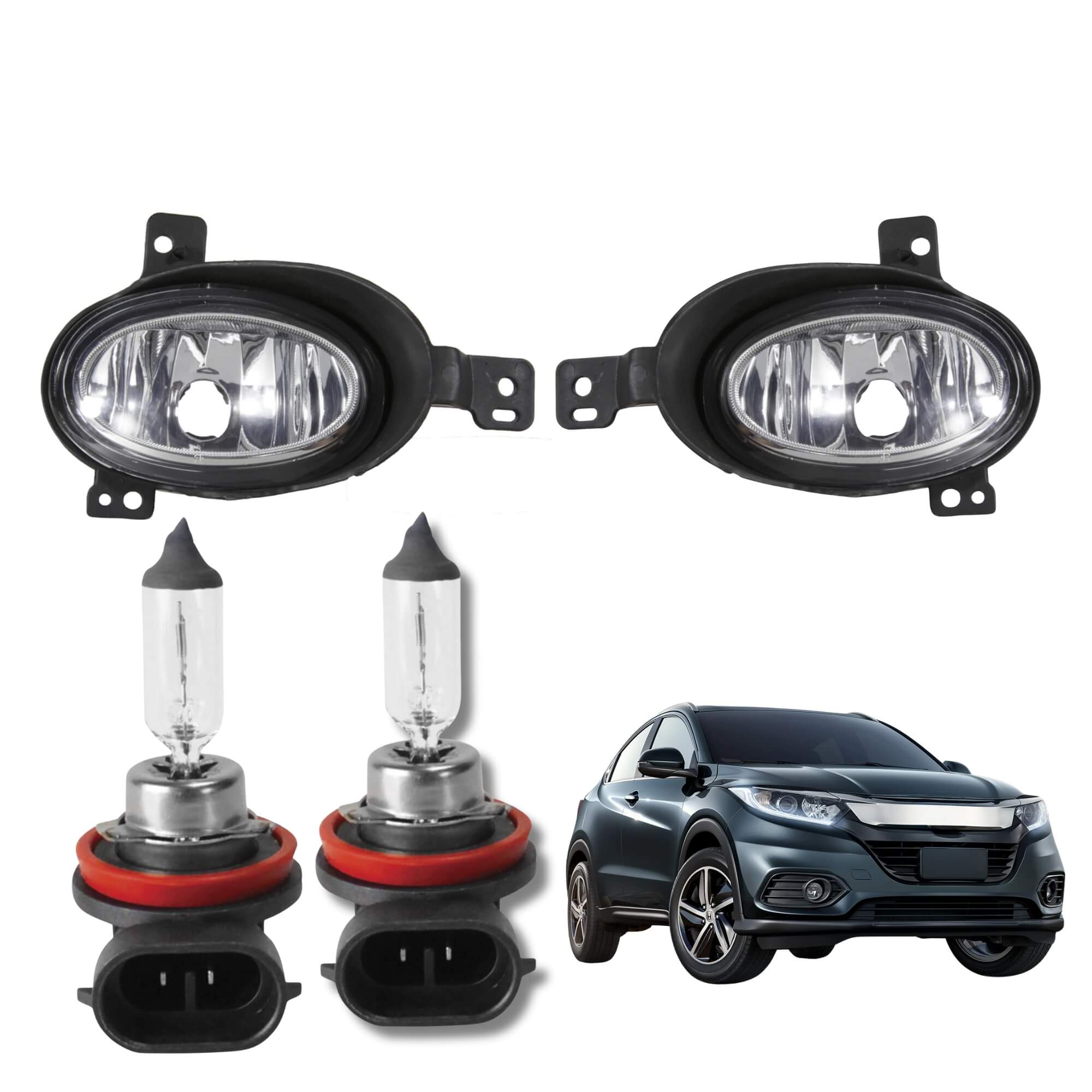 COMP Kit Farol Auxiliar HR-V 15/19 Shocklight (Lado Direito + Lado Esquerdo) + 2 Lâmpadas H8 35W