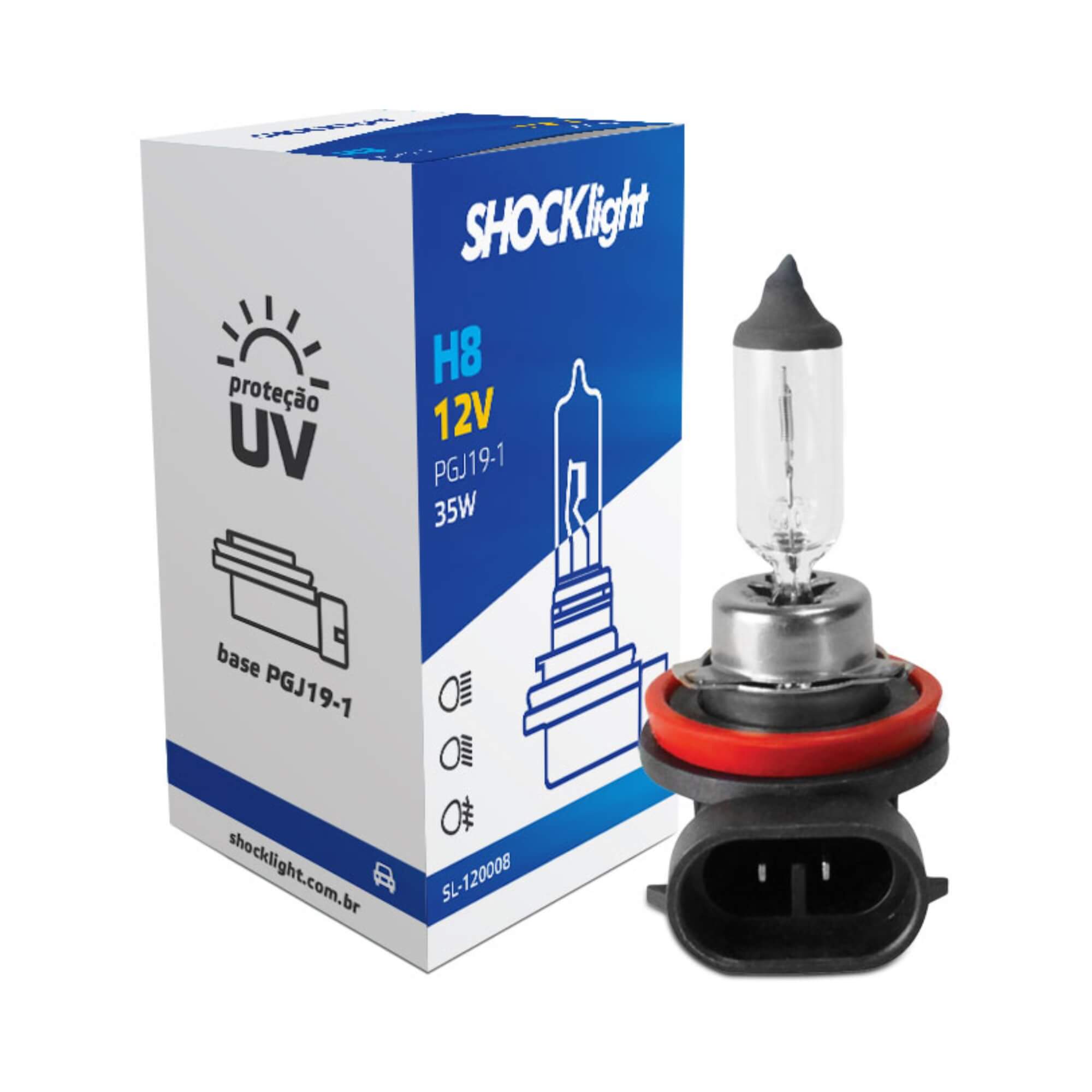 COMP Kit Farol Auxiliar HR-V 15/19 Shocklight (Lado Direito + Lado Esquerdo) + 2 Lâmpadas H8 35W