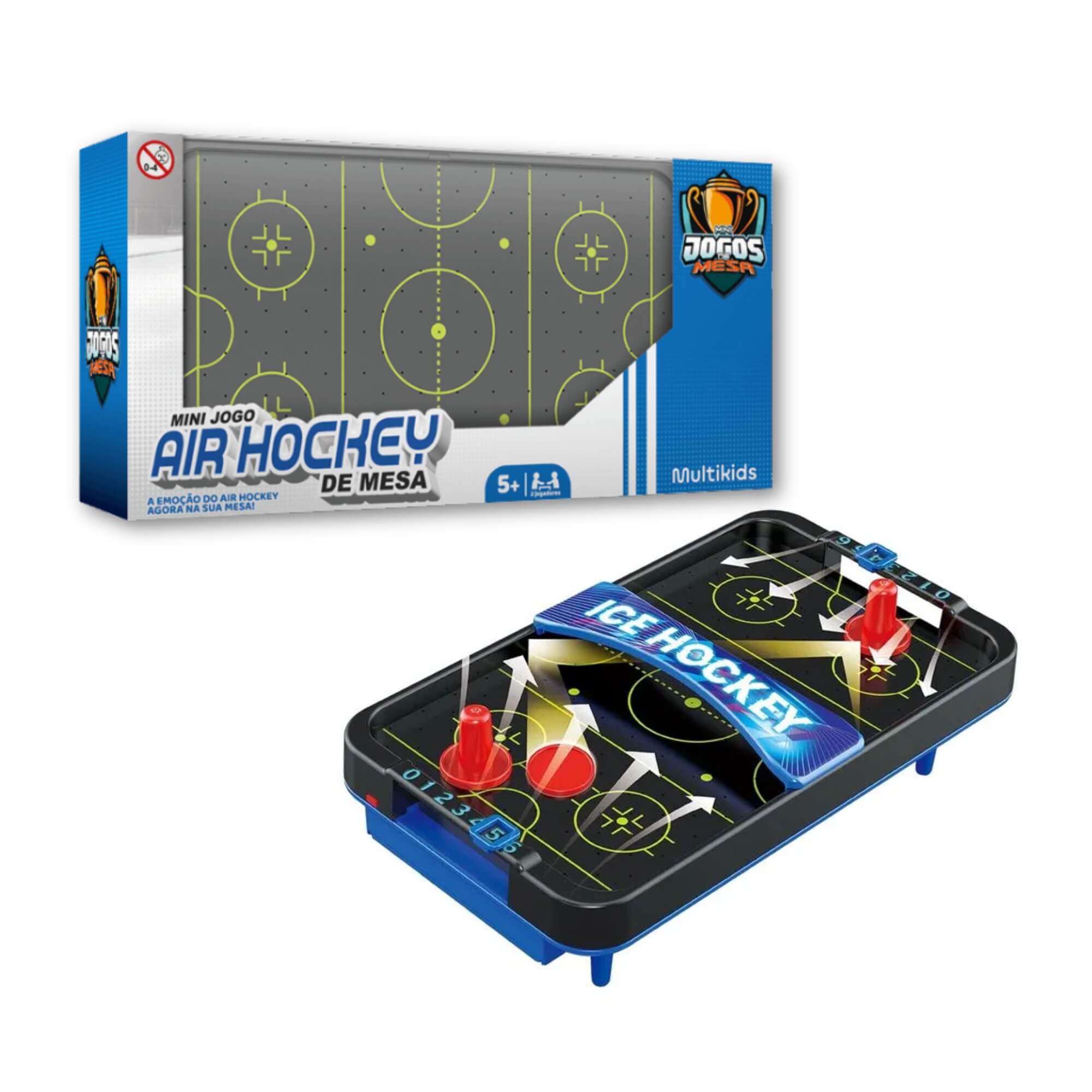 Mini Jogo de Hockey de Mesa (Air Hockey) +5 Anos Multikids - BR2491