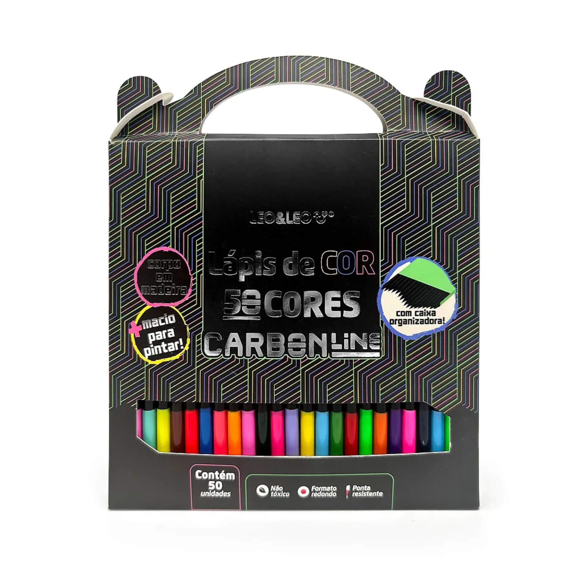 VAR Lápis de Cor Linha Carbon Line Leo&Leo – Escolha Tipo/quantidade:50 cores